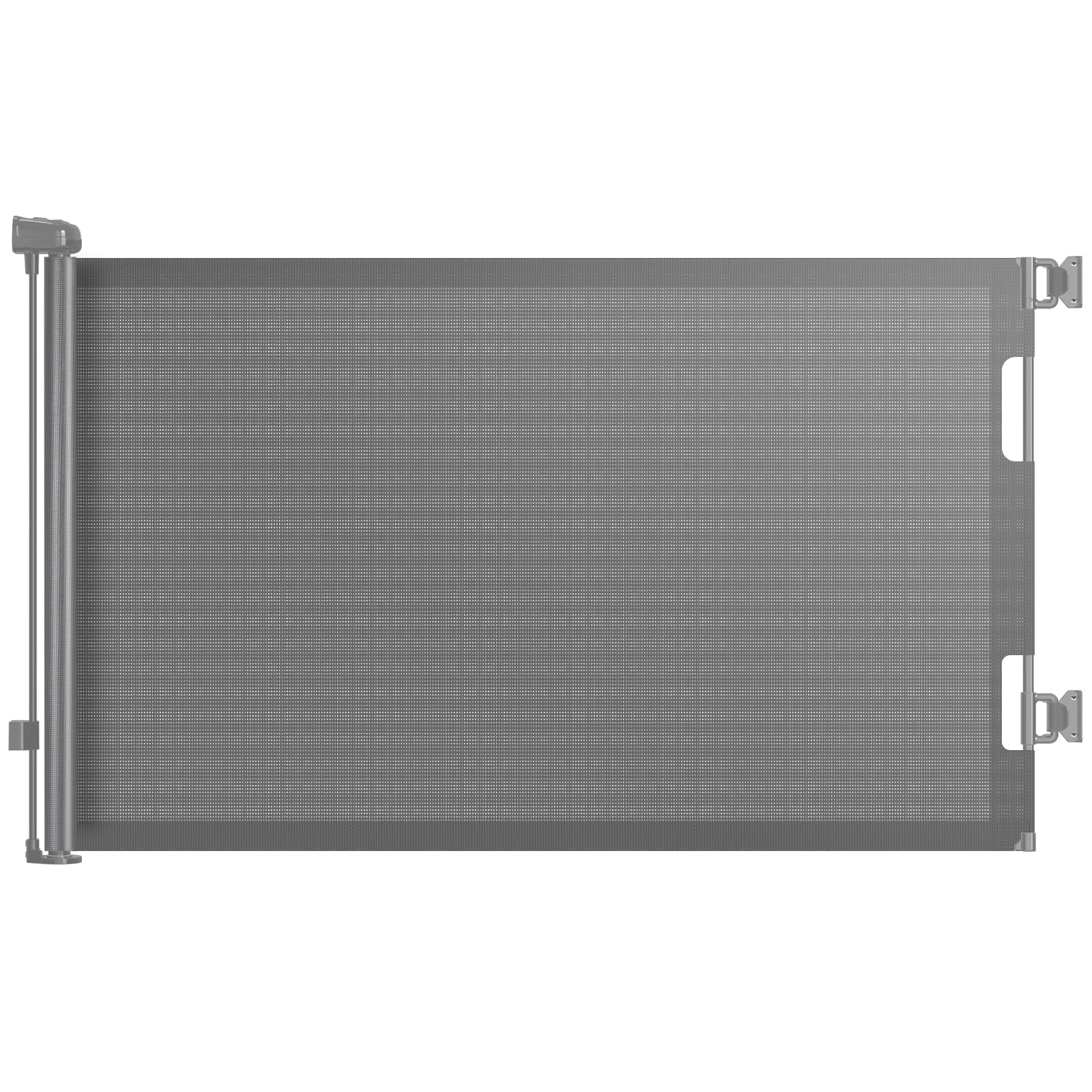 HAMOPY Retractable Baby Gate, 33" Tall, Extends up to 71" Extra Wide Baby Gate, Durable Auto-Lock Mesh Dog Gate, Pets and Child Safety Gates for Stairs, Doorways, Hallways, Indoor, Outdoor(Grey)