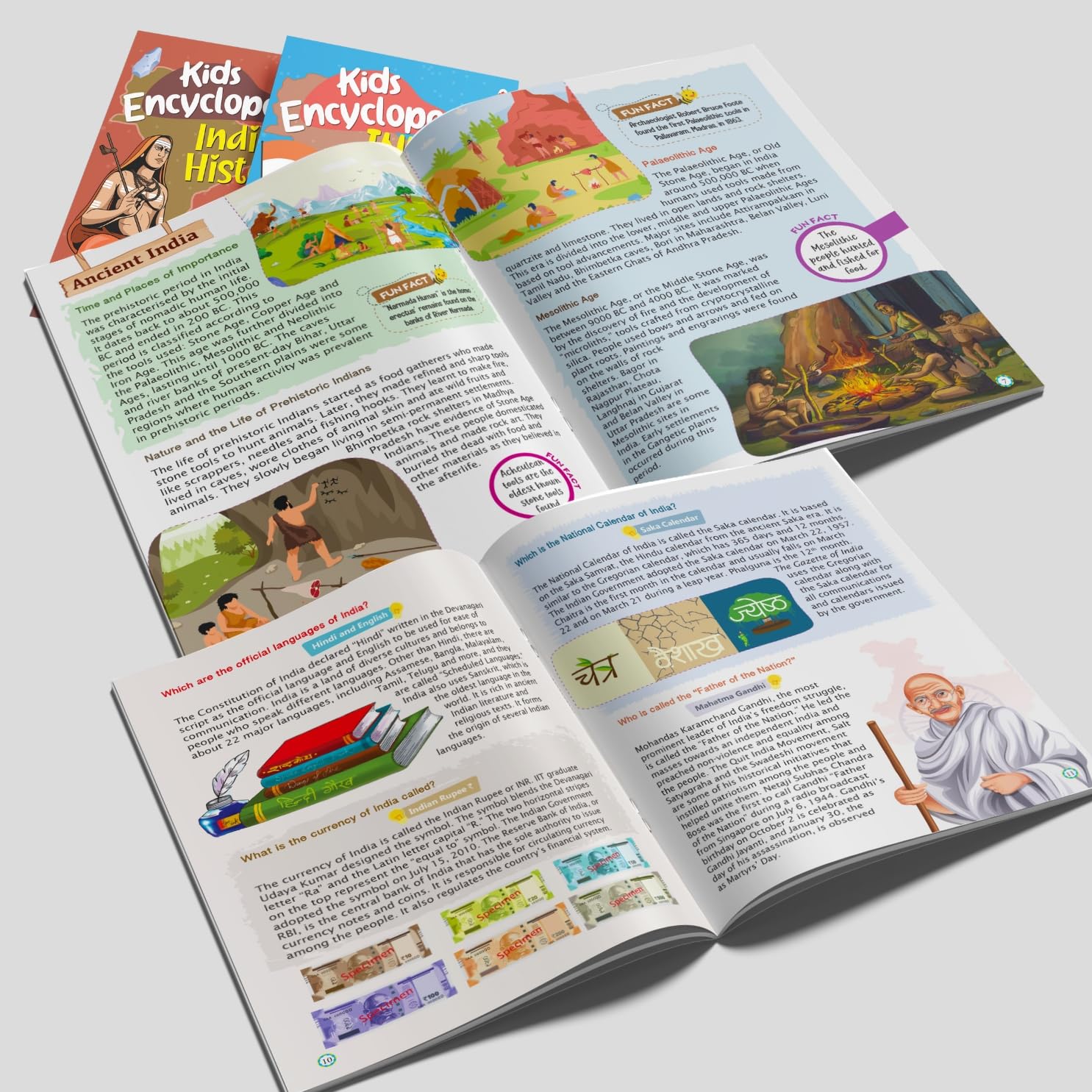 Kids Encyclopedia (Illustrated) - Indian History and India General Knowledge (Set of 2 Books) - General Knowledge - Knowledge Book for Kids - Age 6+ 1