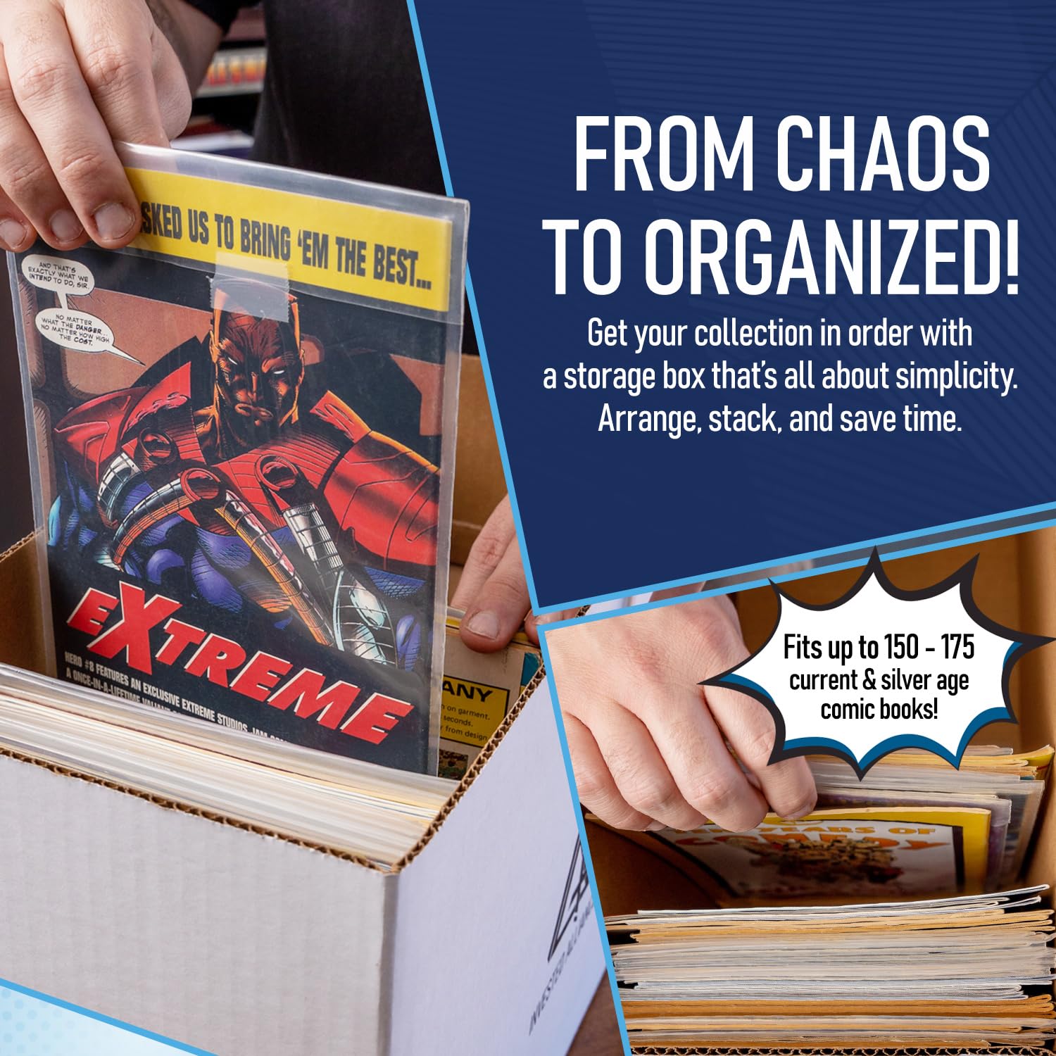   Creating Moments 小型ボックス Amazon.com : Premium Short Comic Book Storage Box (10 Pack - White