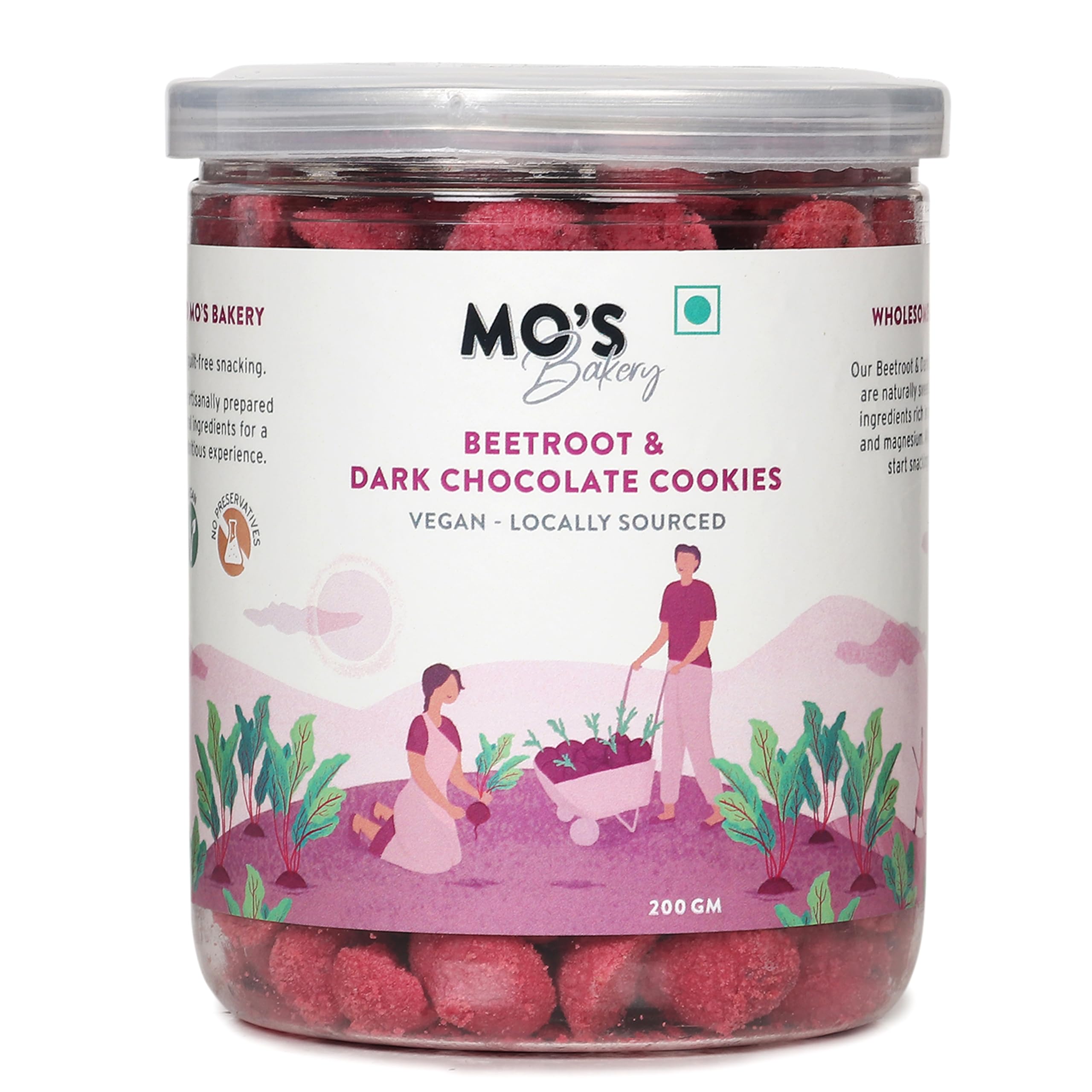 Mos Beetroot & Dark Chocolate Cookies, 200 G | Vegan | Healthy and Tasty Guilt Free Snack | 100% Natural & Preservatives Free (B092ZS5CJL) Amazon Price History, Amazon Price Tracker