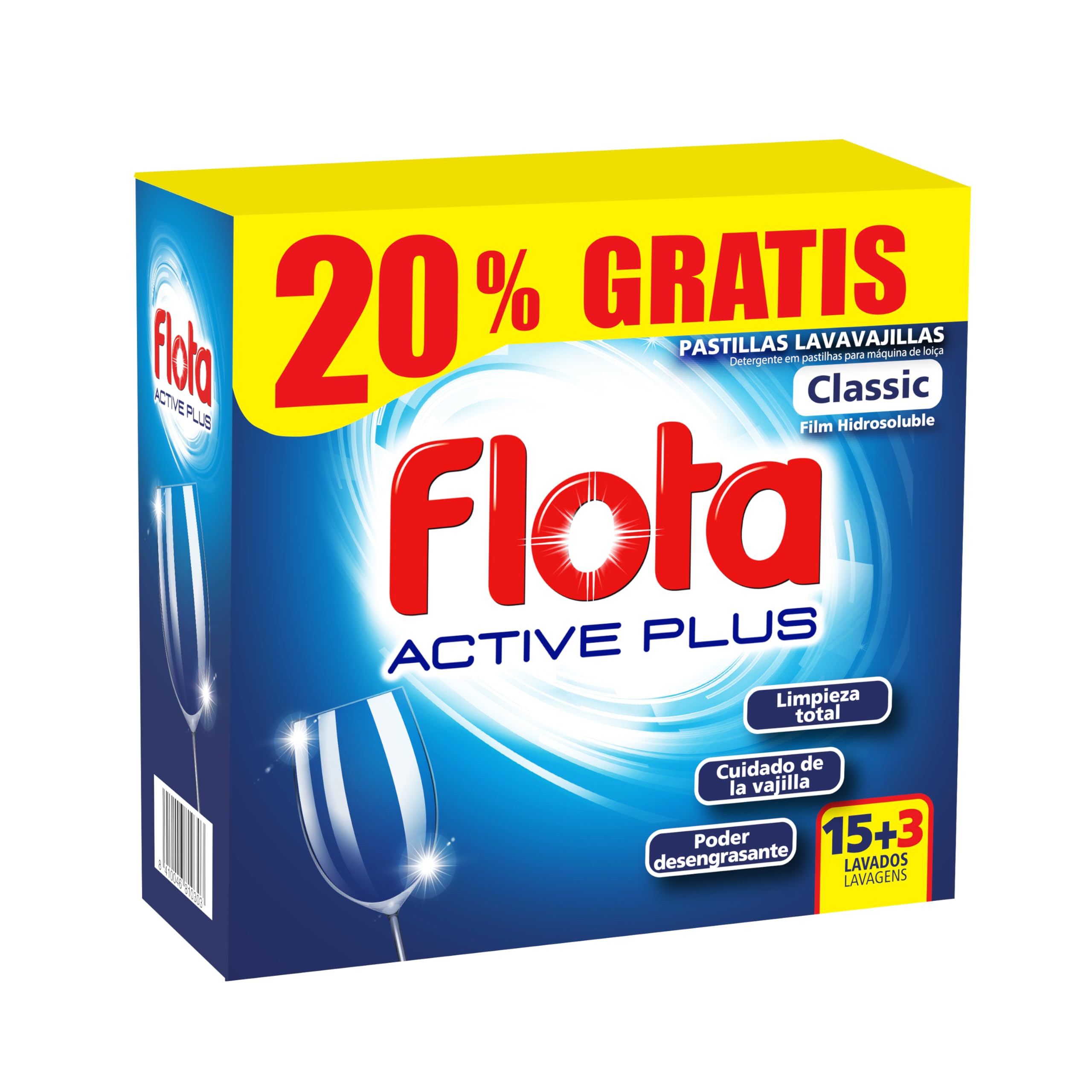 FLOTA | Pastillas Lavavajillas Máquina Antigrasa | Limpieza | 15+3 Lavados