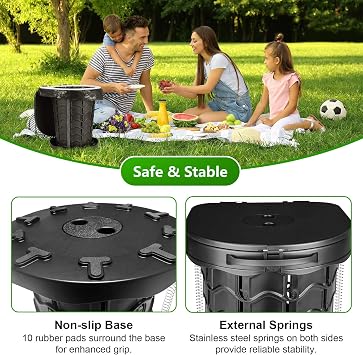 Folding Camping Toilet Portable with Bag - imodomio Portable Toilets for Adults with Lid, Seat & Toilet Bags, Outdoor Travel Toilets for Fishing, Hiking, Campervan, Caravan, Car, Festivals, Load 180kg
