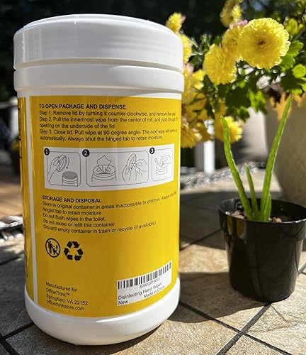 Miniatura 6 de Toallitas desinfectantes para manos, paquete de 2, toallitas sin alcohol, 100 unidades por tina x 2