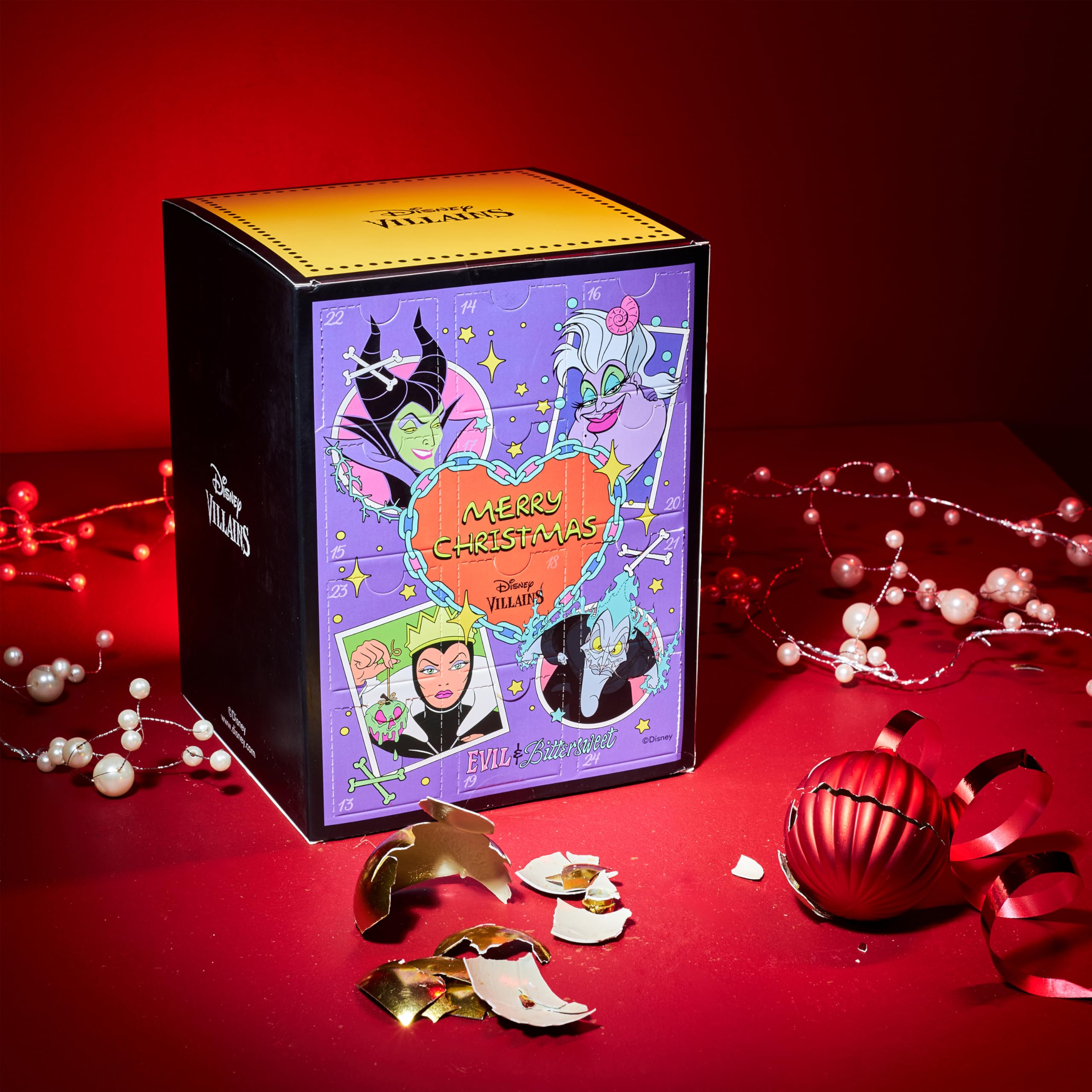 Get Trend Disney Prinzessinnen & Villains Socken Adventskalender 2025, 24 Paar, 36-41, Countdown Weihnachten Kalender, Geschenke für Teenager & Frauen (Multi Princess/Villains)