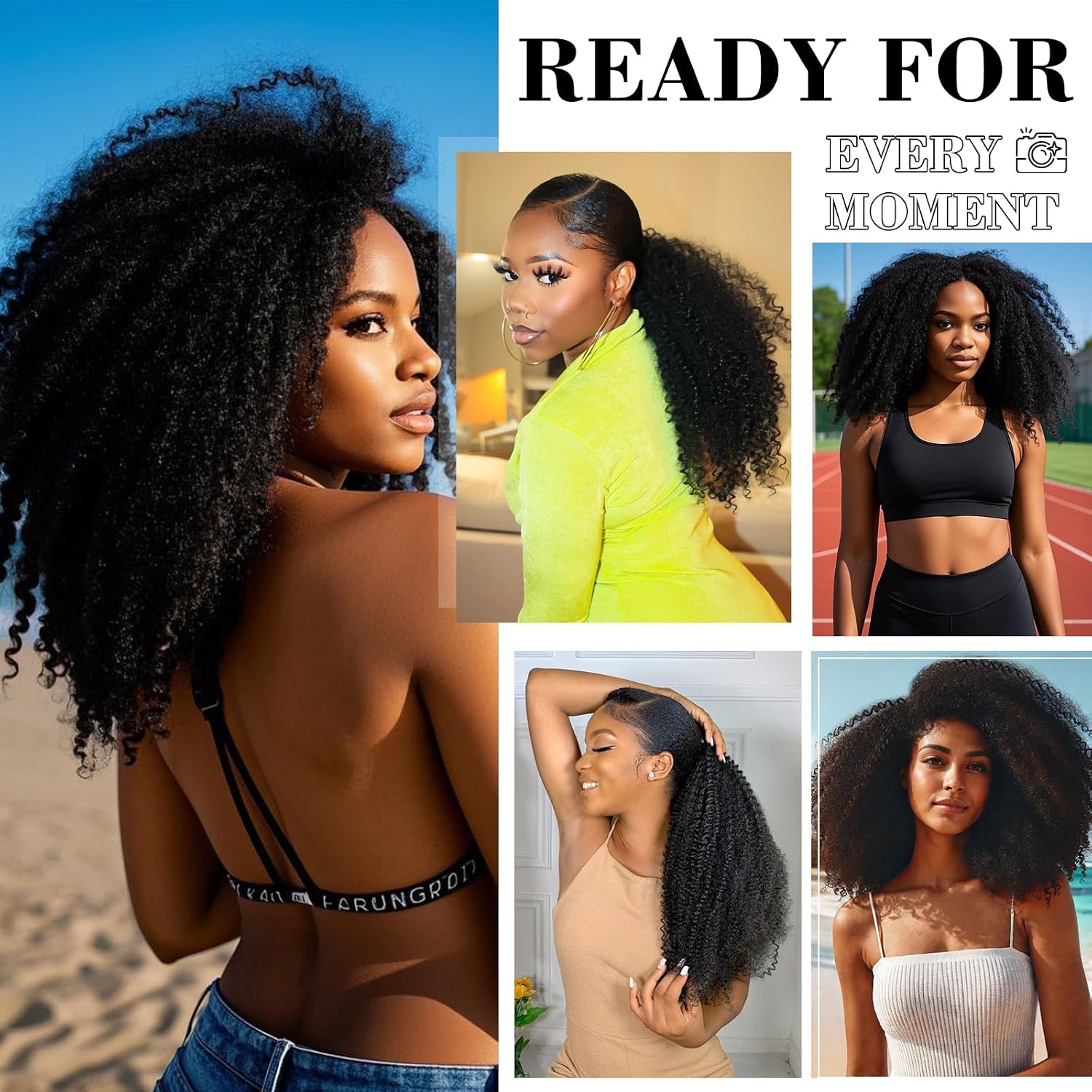 Domiso 26 Inch Afro Kinky Curly 3 In 1 Half Wig Seamless Kinky Curly Flip Over Beginner Friendly Human Hair Natural Hairline Glueless Wear & Go Drawstring Band Clip in Wig