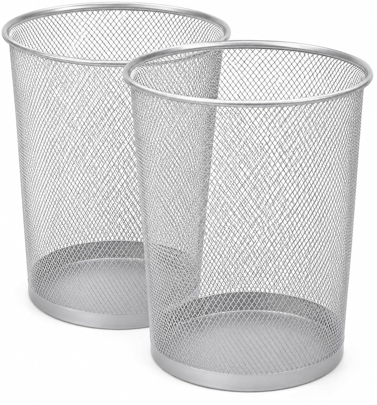 Keplin Wastepaper Bin - Metal Mesh - Silver - Size 2