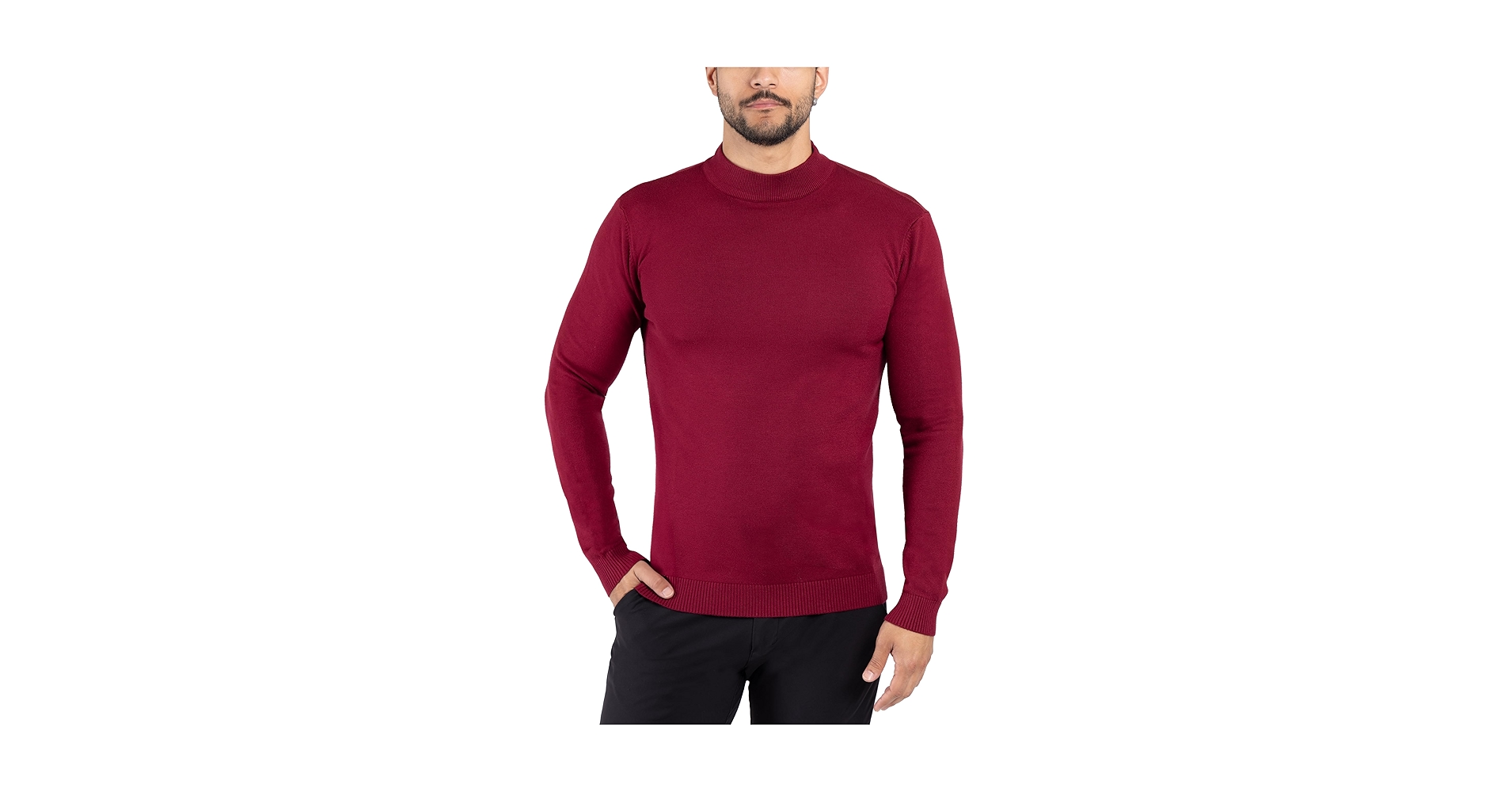 X RAY Mens Mock Neck Sweater, Soft Slim Fit Pullover Top
