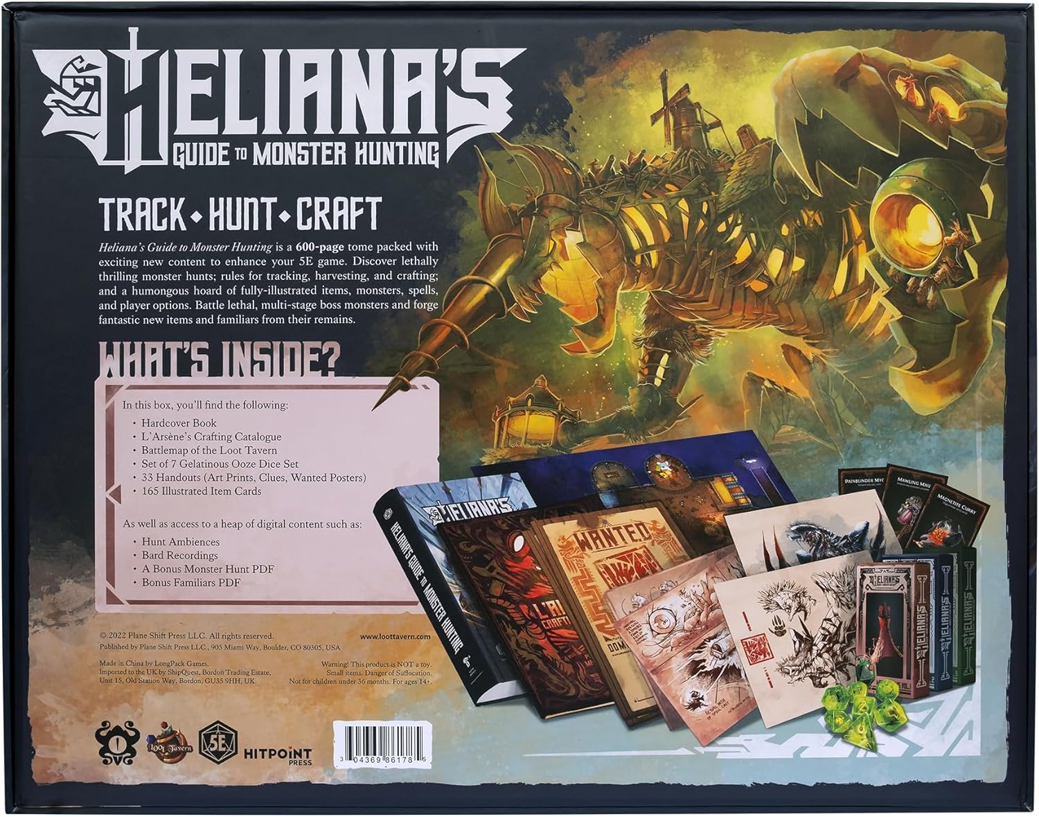 Loot Tavern Heliana’s Guide to Monster Hunting Core Box | D&D 5E Sourcebook with Accessories for Players and Dungeon Masters