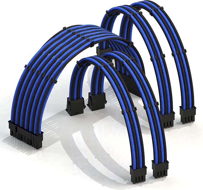 LINKUP PSU Cable Extension Sleeved 30cm Kit