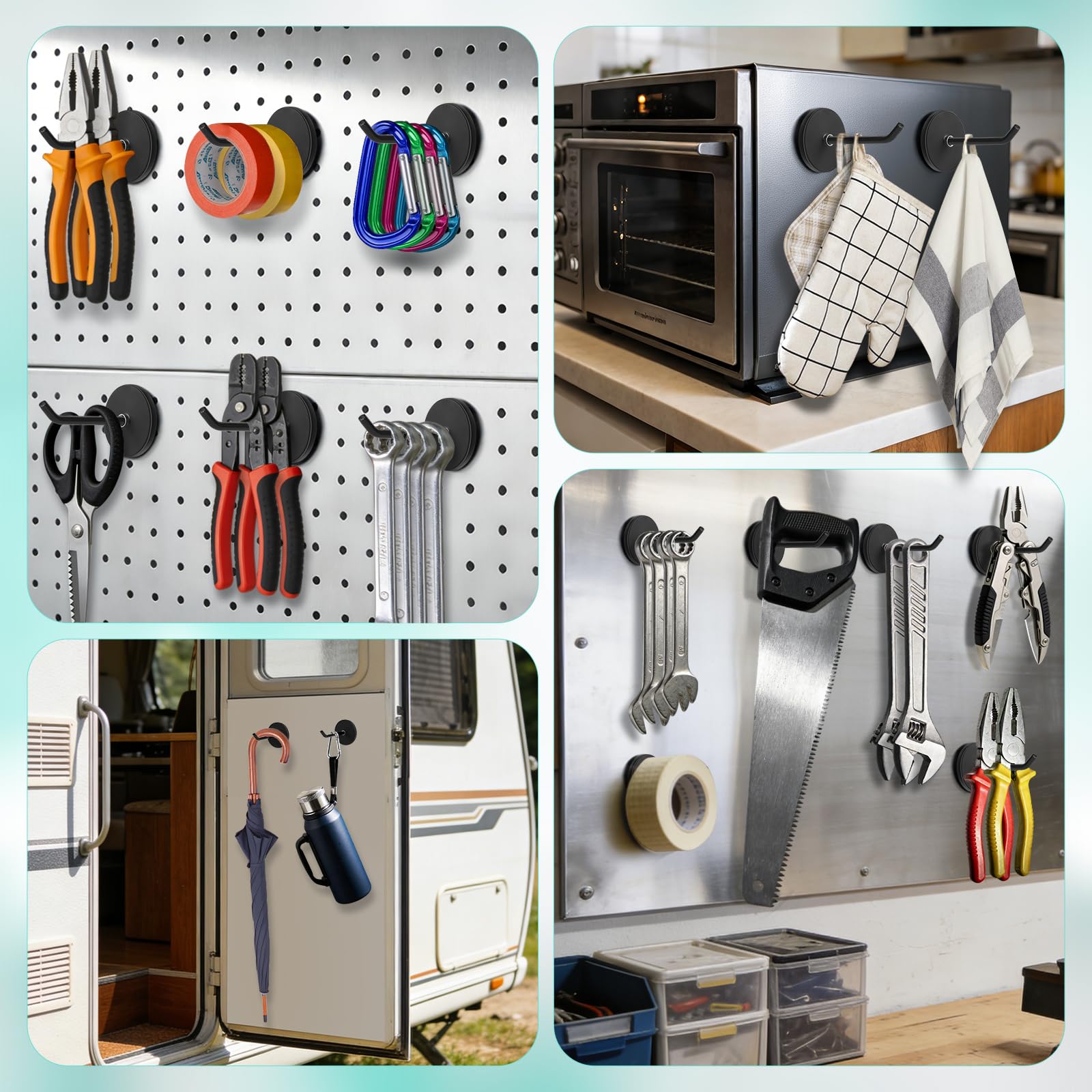 Heavy Duty Magnetic Hooks - 4 Pack -5 Heavy Duty Magnetic Hooks - 4 Pack -5