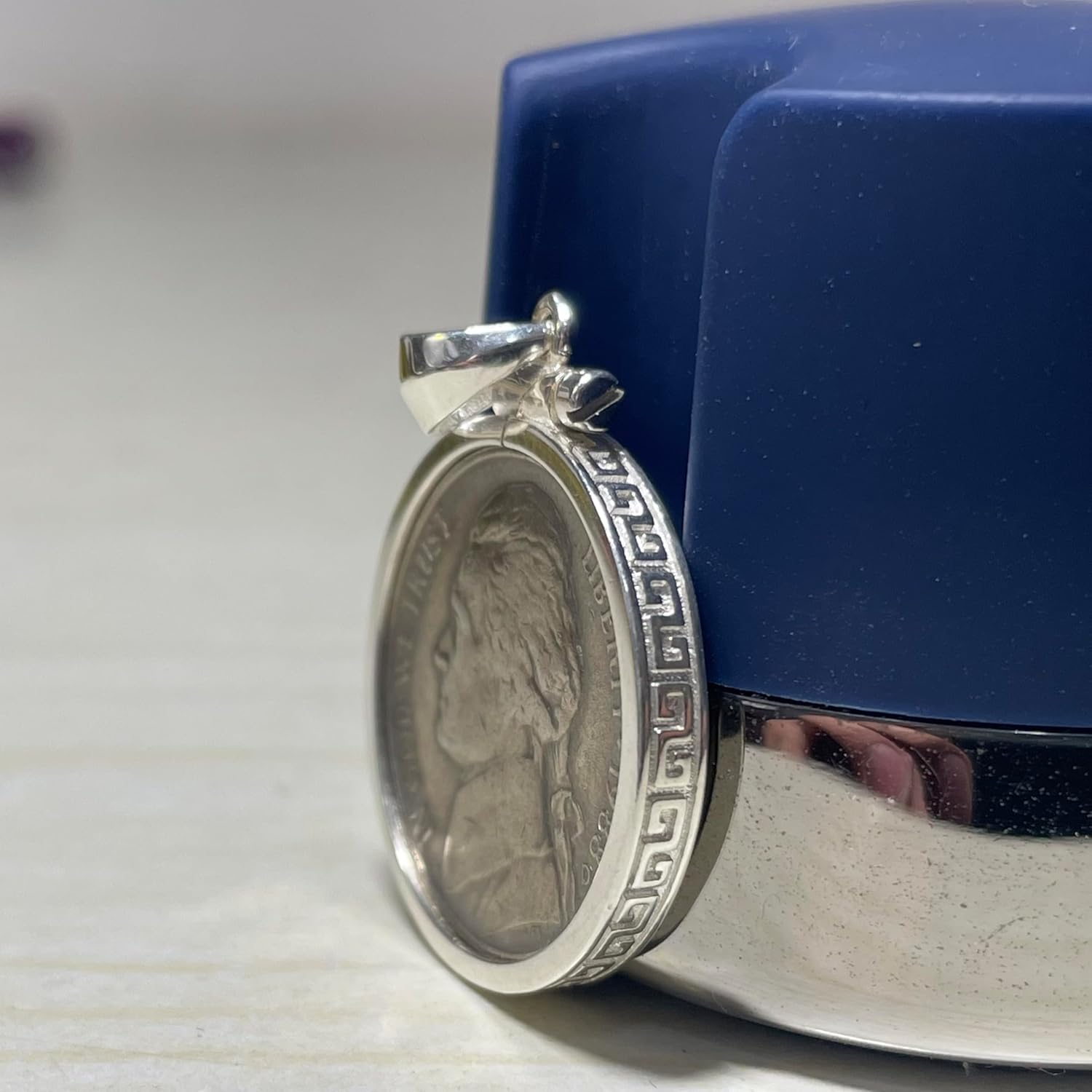 Sterling Silver 5 Cent/Buffalo Nickel Border Screw Top Coin Border is suitable for 21.22mm diameter 2mm thickness, Coins Not Included - Image 3