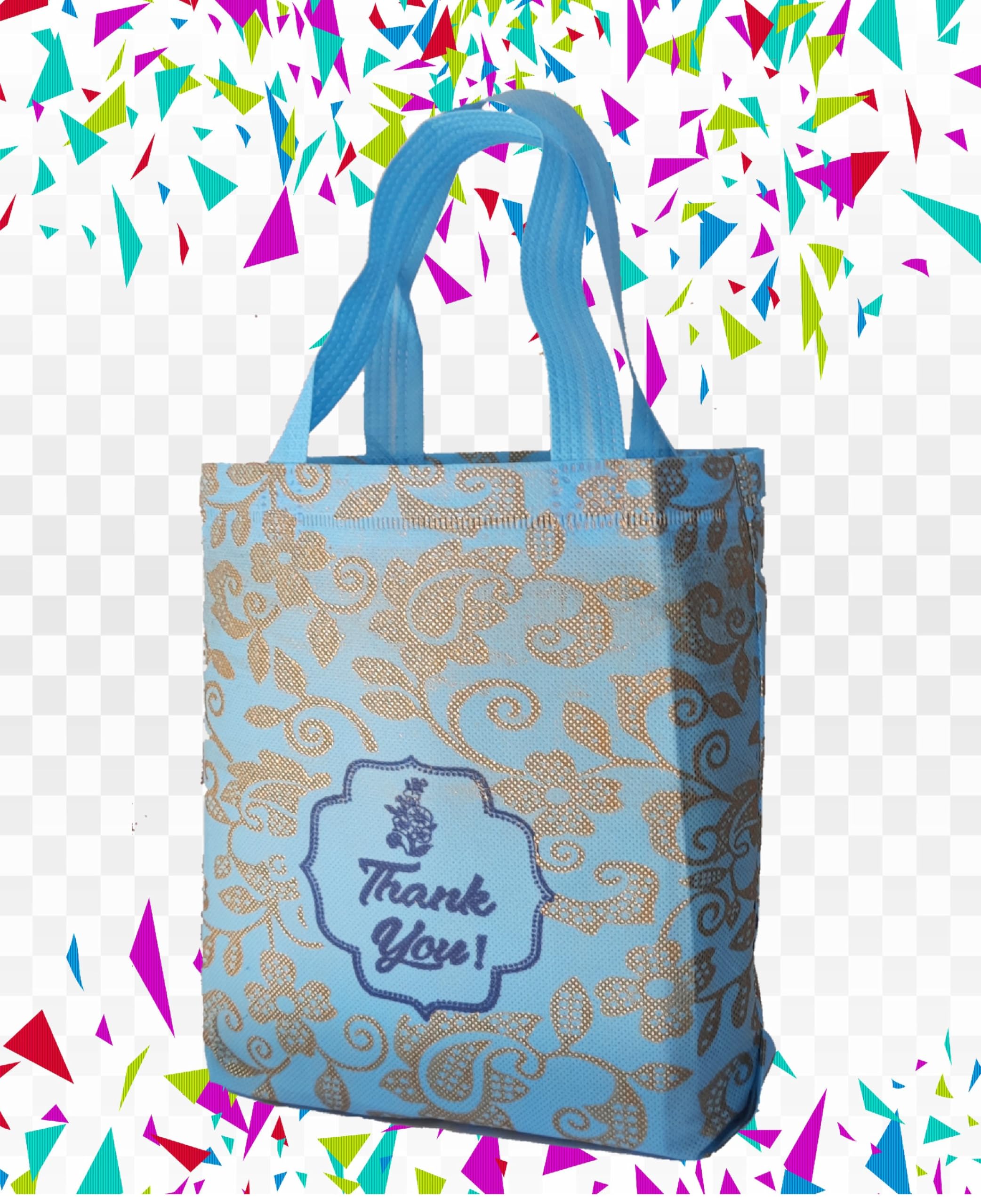 Return gift bag (Thank you Gift Bags) / Wedding Return Gift Bag (Thamboolam bags) - Small size (8x10x3 inch) - Pack of 25 (Sky Blue - Box Type)-image-18