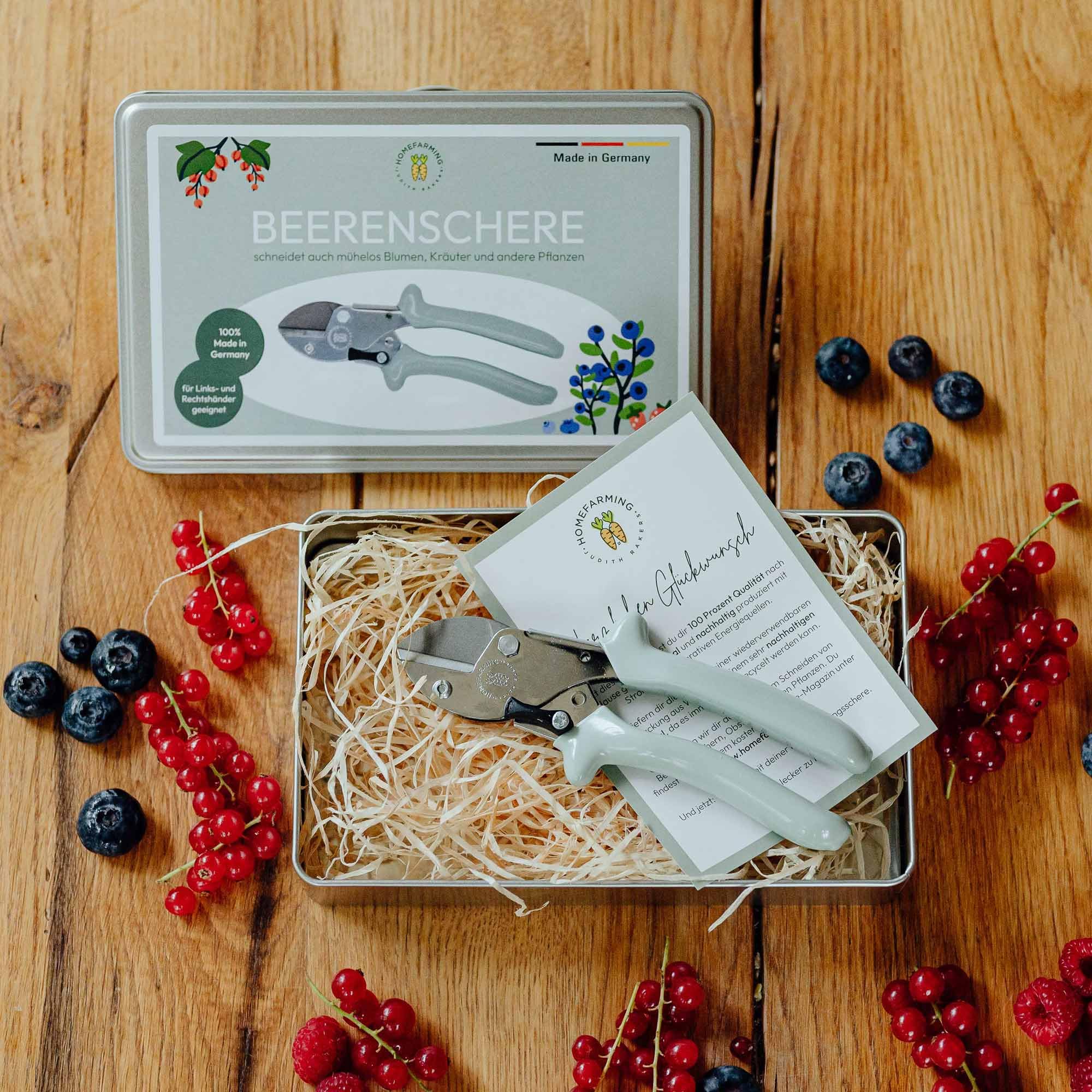Homefarming Judith Rakers Beerenschere - egal ob du Sträucher, Blumen oder kleine Äste schneiden möchtest – die Beerenschere ist dein perfekter Begleiter für die Gartenarbeit.