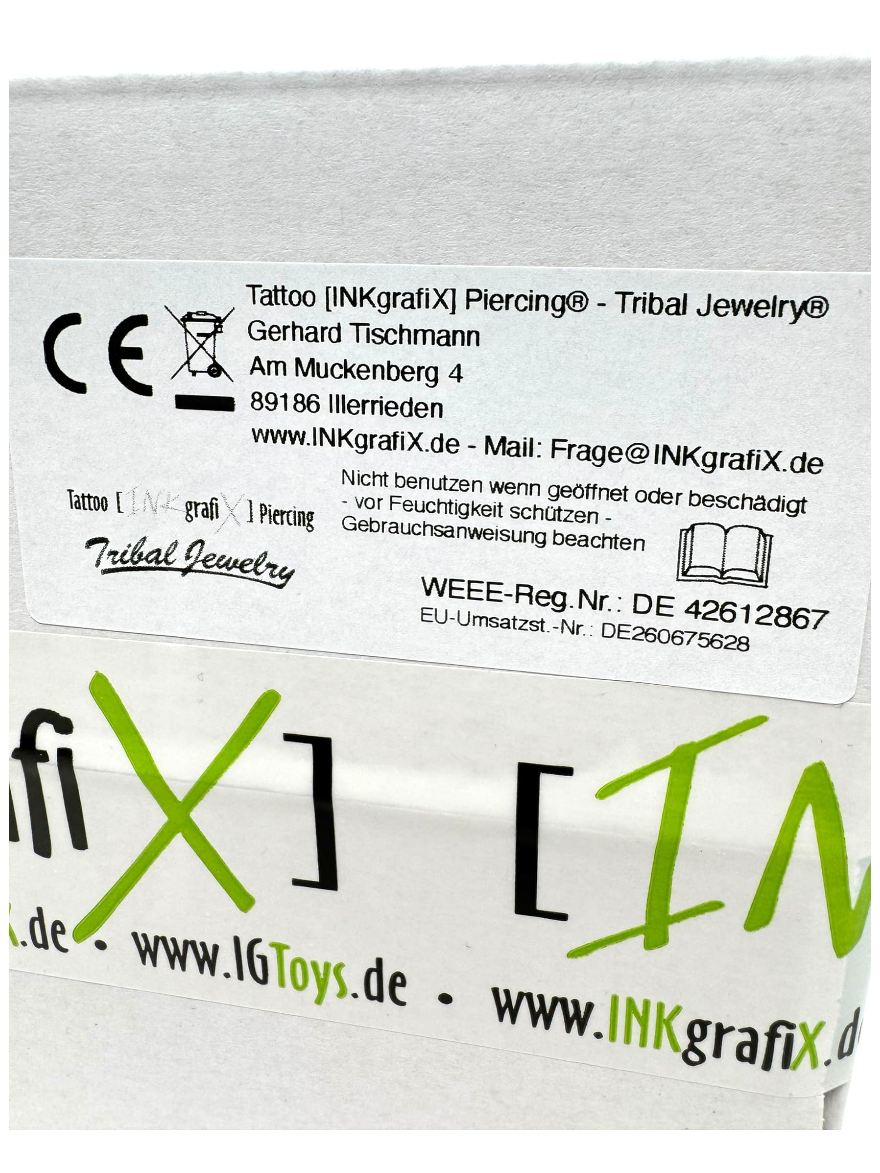 Uniiglove golarka jednorazowa, 2 x 100 sztuk, czarne, InkgrafiX® Niemcy, profesjonalne studio IG56887, golarka jednorazowa, tatuaż
