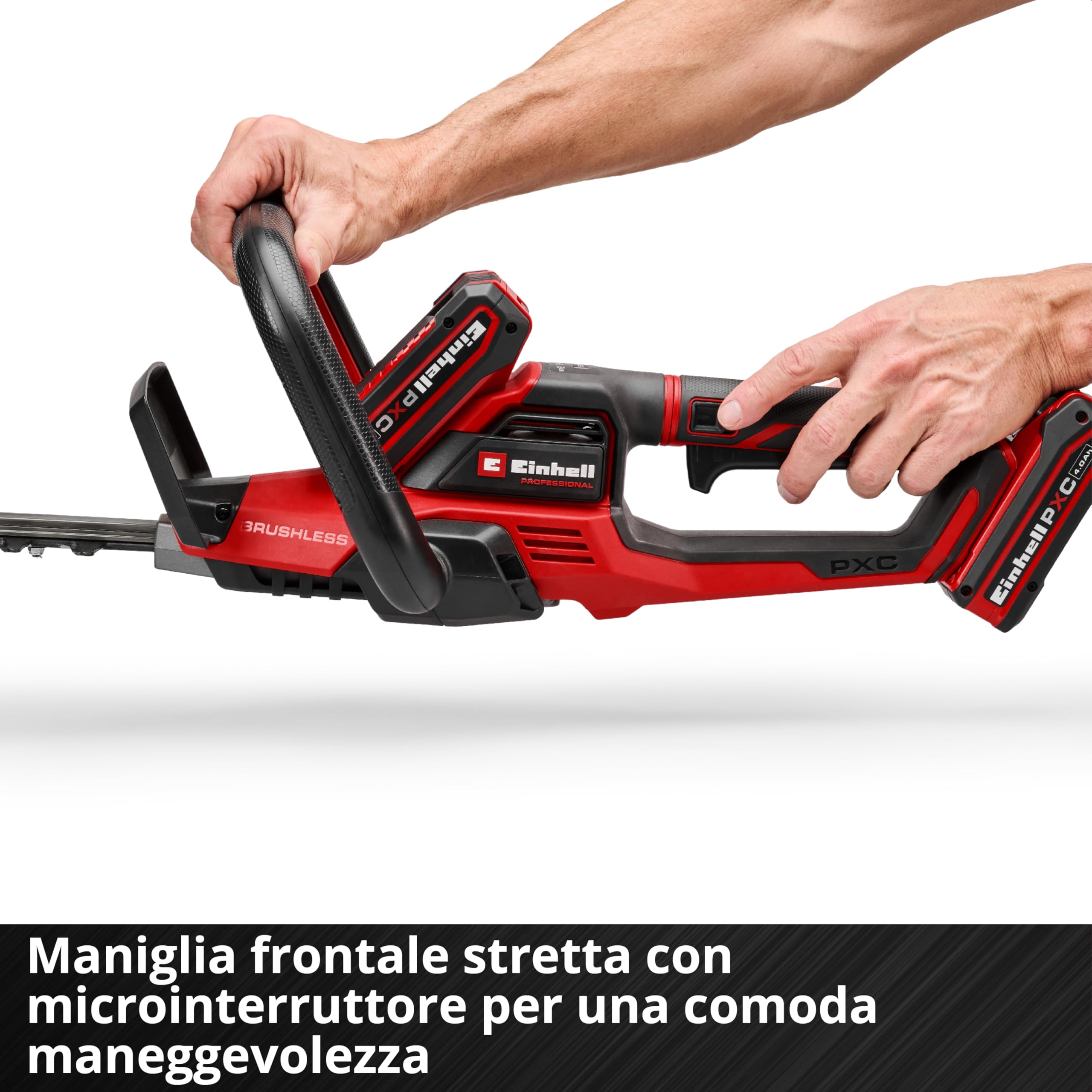 Einhell Professional Tagliasiepi a batteria GP-CH 36/65 Li BL-Solo Power X-Change (36 V, lunghezza di taglio 65 cm, distanza tra i denti 30 mm, Brushless, sistema antibloccaggio, senza batteria)