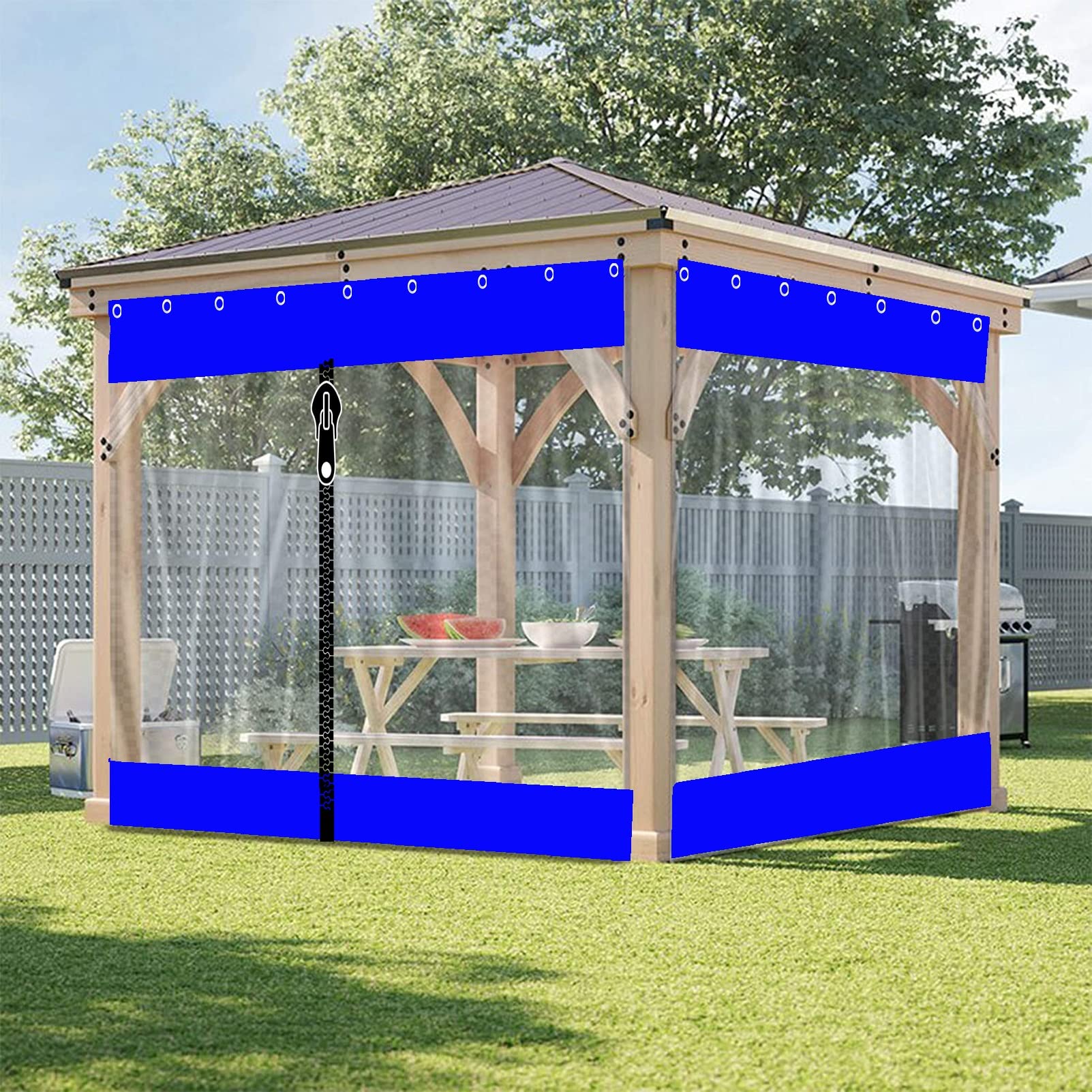 Bâche Transparente Imperméable Pour Pergola, Porche Et Tonnelle