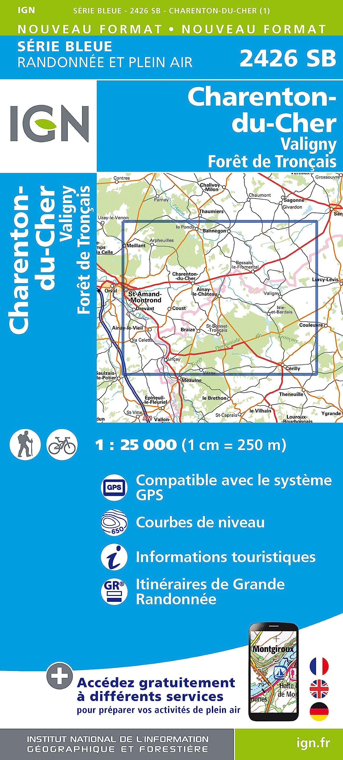 Charenton-du-Cher / Valigny / Forêt de Tronçais (2426) (Série Bleue)