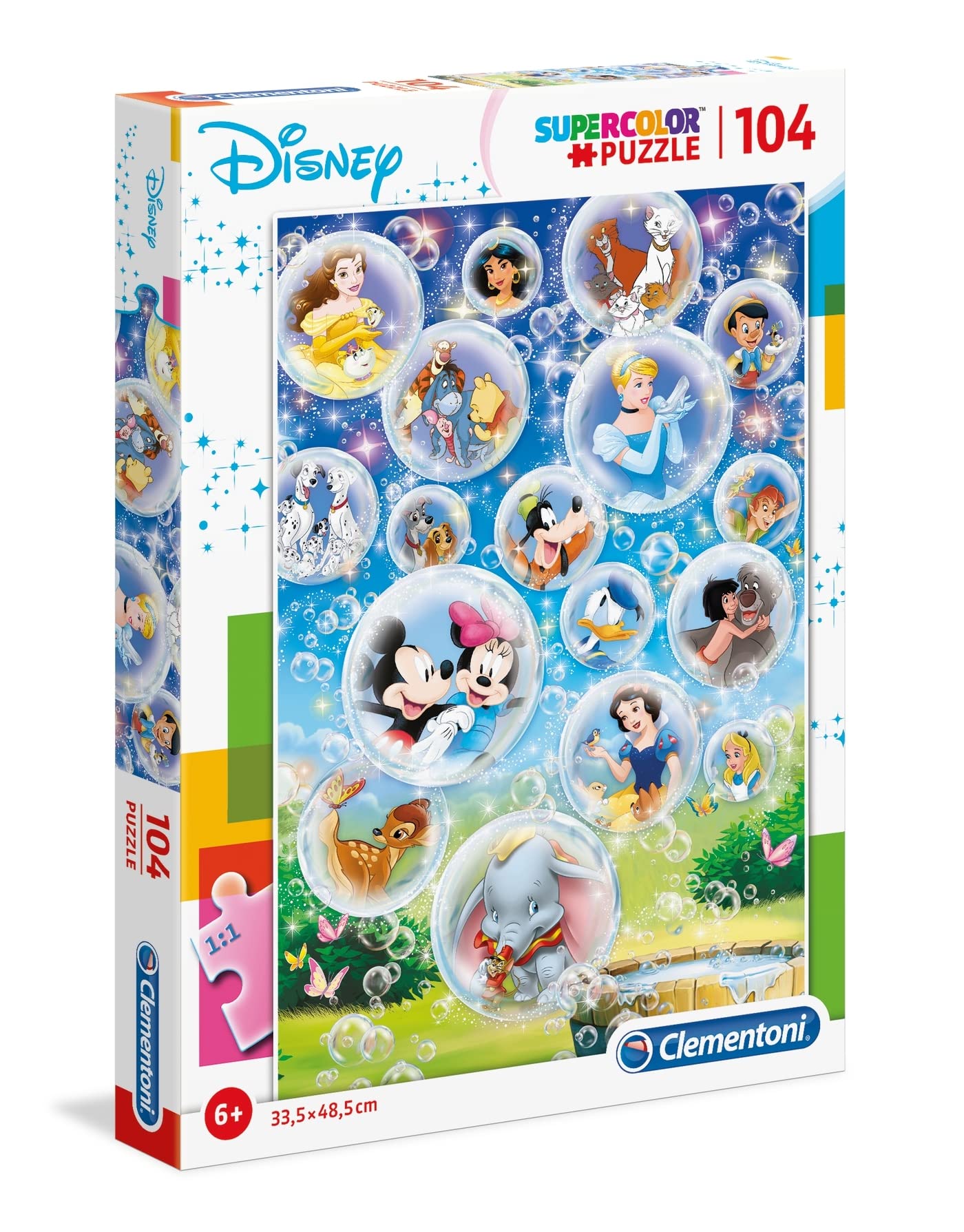 Clementoni – 27119 – Supercolor Puzzle for Children Disney Classic-104 ...