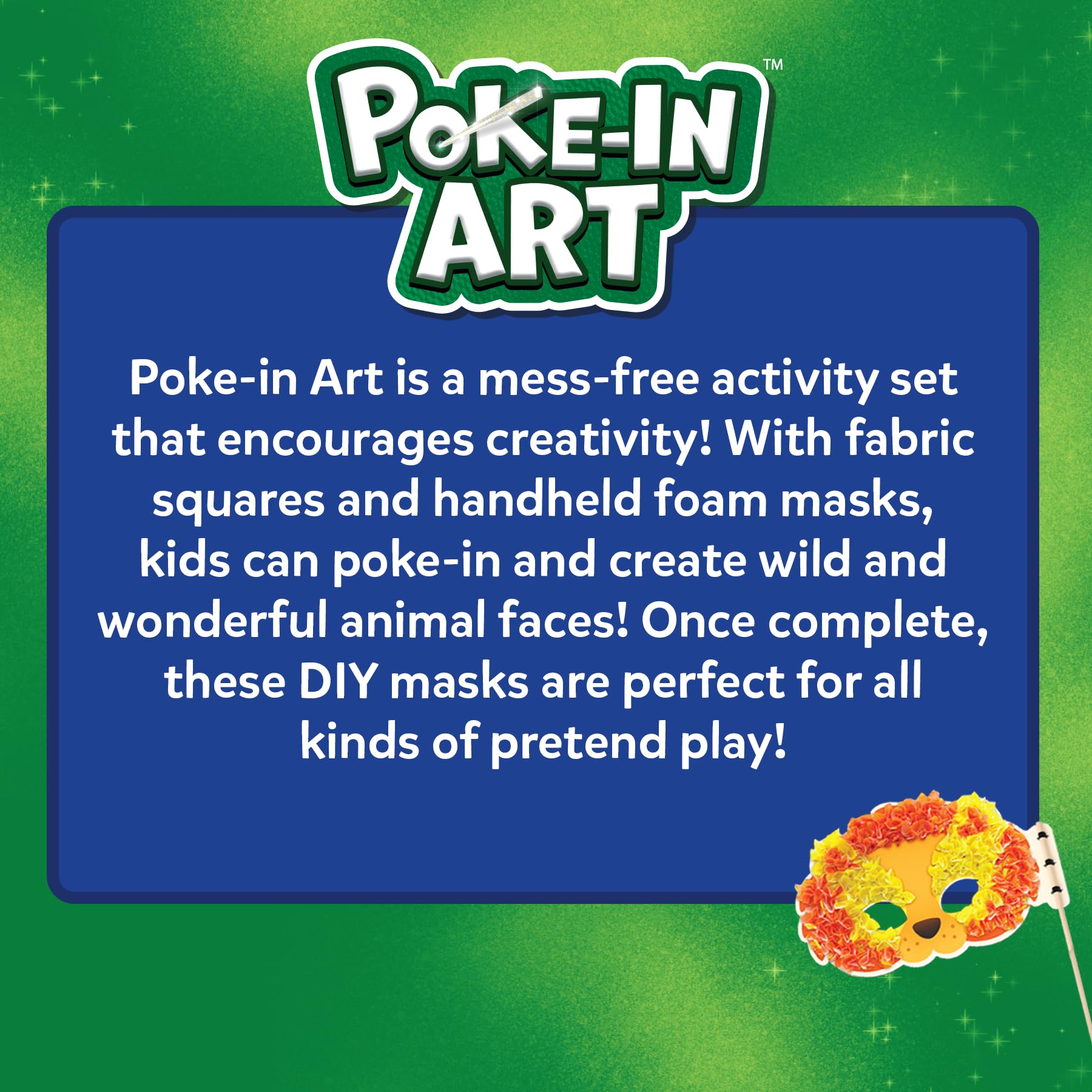 Skillmatics Poke-in Art - Animal Masks, Mess-Free Fun for Kids, DIY Sewing Craft Kits, Creative Activity, Gifts for Girls & Boys Ages 4, 5, 6, 7, 8, 9 — view 8