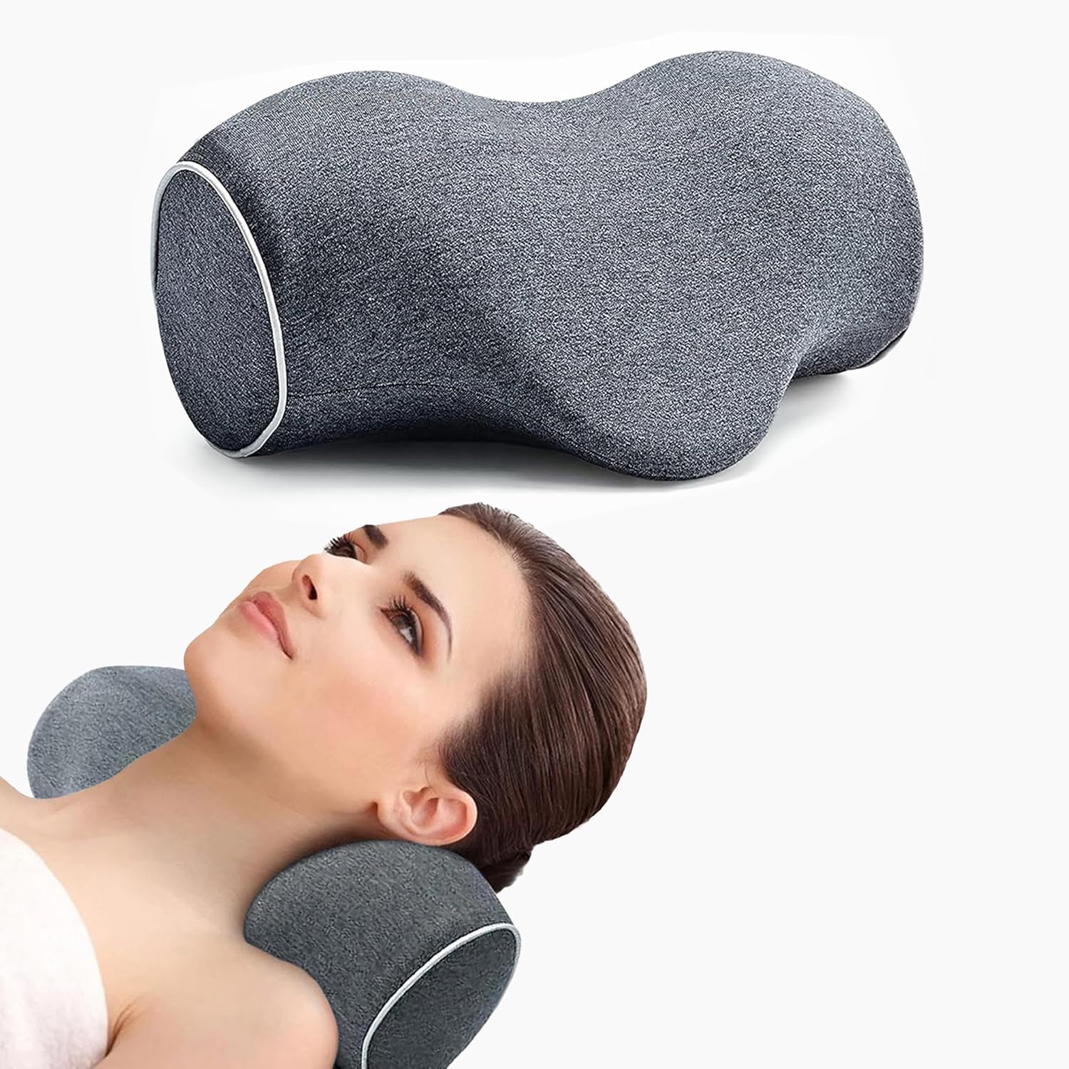 KAIEH NECK RELAXATION Stretcher – Cervical Neck Traction Pillow Neck Support | Neck Cloud Neck Ease – Neck Hump Corrector TMJ Pain Relief | New Neck Relaxer Neckease and Neck Pain Relief, Grey