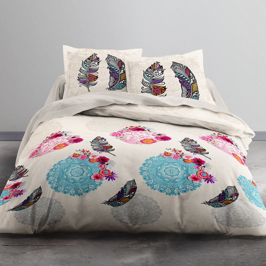 TODAY Parure Letto Matrimoniale Good Vibes: 100% Cotone 57 Fili, 240x220 Cm + Federe - 4