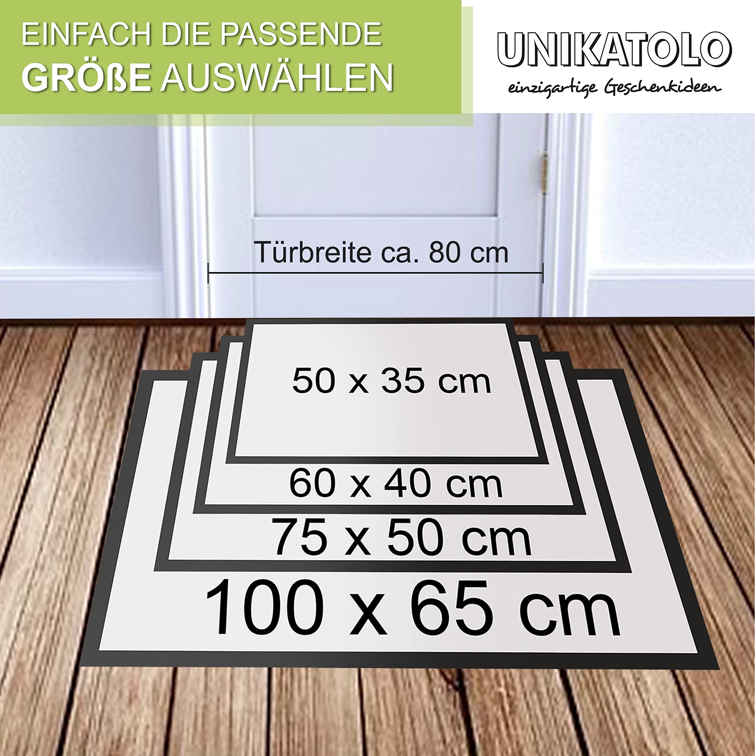 Fußmatte mit Name Camper Van Camping Abenteuer Outdoor individuell Bedruckt Hochzeitsgeschenk Paare Geldgeschenk Reisegutschein (65 x 100 cm)