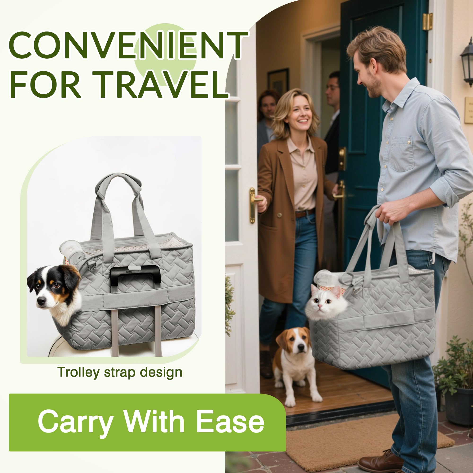 ALLSOPETS Dog Carrier Bag, Soft Lightweight Pet Carrier for Small Dogs and Cats with Mesh Ventilation - Image 2