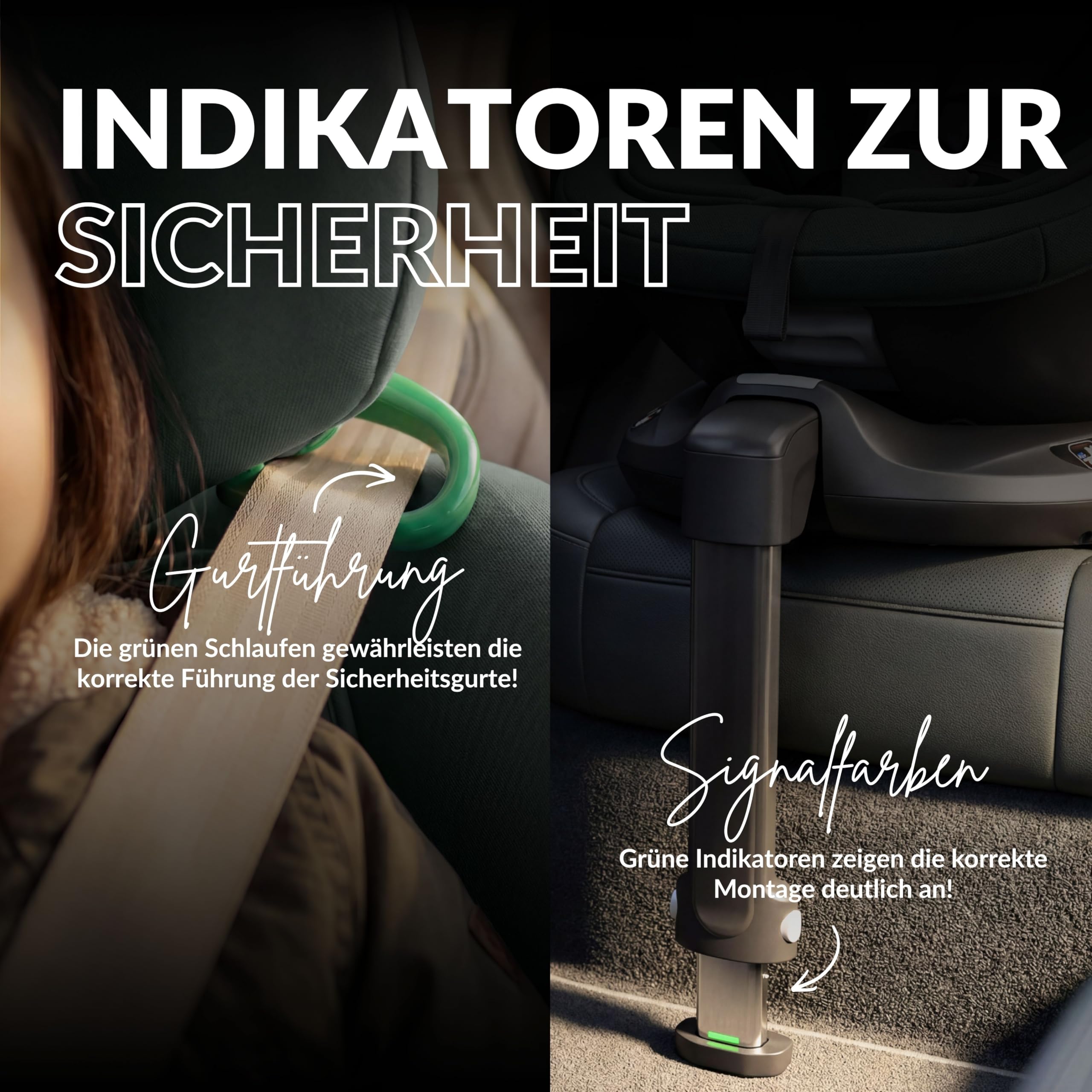 OWEN 360Comfy Kindersitz 360° drehbar Isofix Reboarder 0-36 kg – Schwarz | ECE R129 i-Size geprüft (40-150 cm, 0-12 J.) – Seitenaufprallschutz, Sonnenverdeck, 360° drehbar & rückwärtsgerichtet