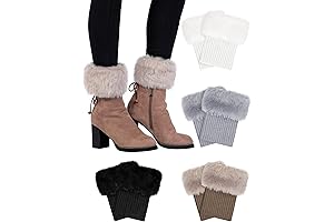 4 Pairs Faux Fur Boot Cuff