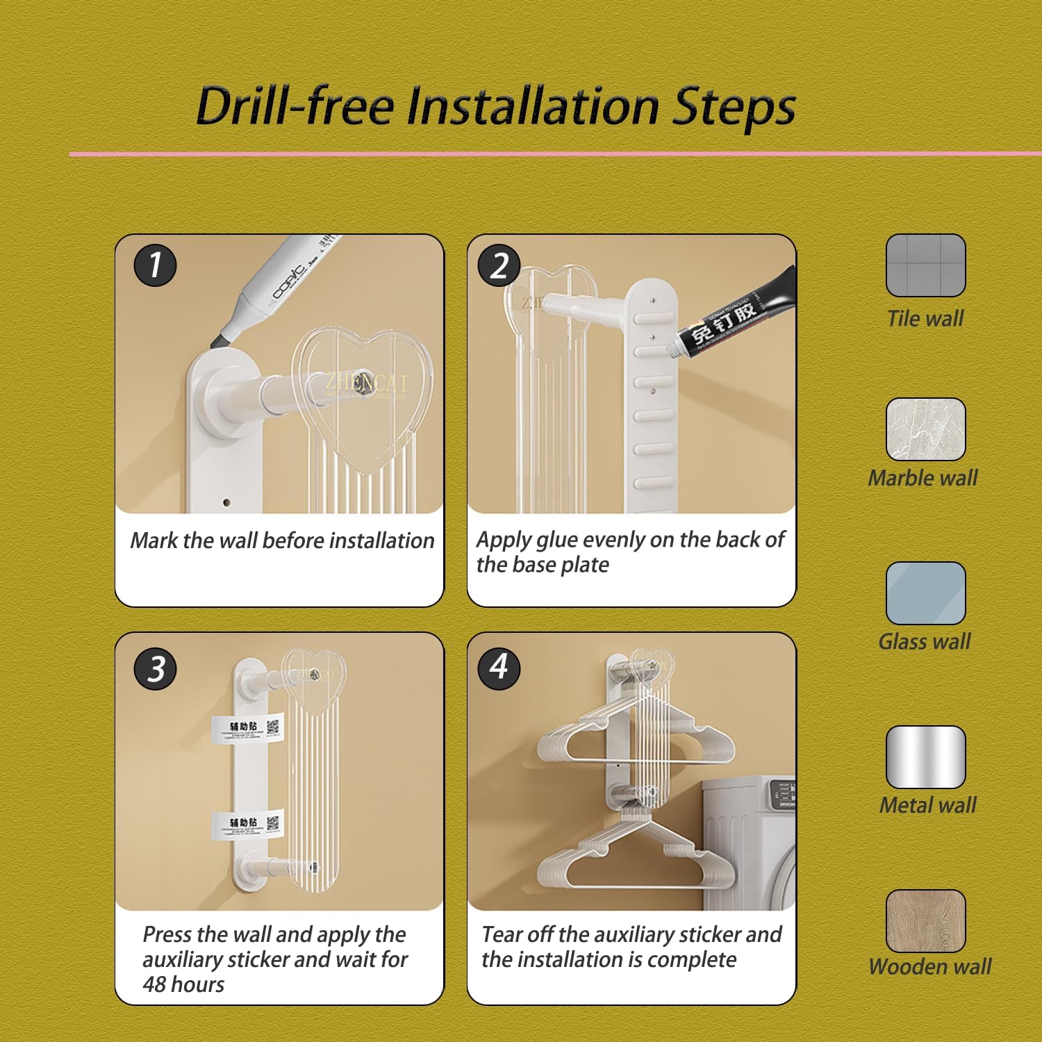 格納式ハンガーオーガナイザー - クローゼットやランドリールーム用の省スペースストレージラック - あらゆる種類のハンガーに対応 -