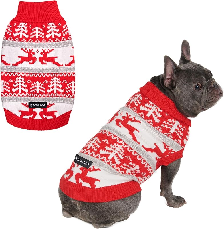 Casaco de Inverno para Cães em Tricô Spark Paws DW2520053 – Tamanhos S a 4XL