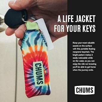 Chums Neoprene Floating Keychain for Boat Keys, Car Keys, Water Craft Key Float - Water Sports & Boating Accessories