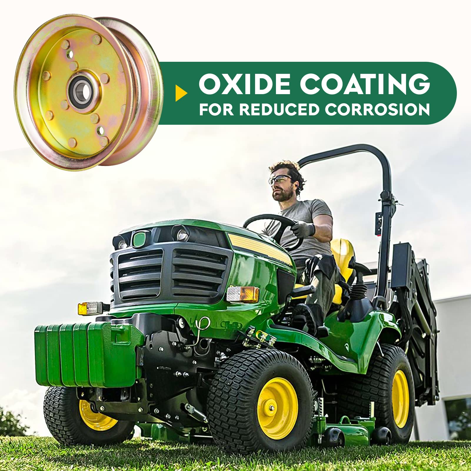 Flat Idler Pulley For EZ 4220 4822 5225 5424 6124 Z4218 Z4824