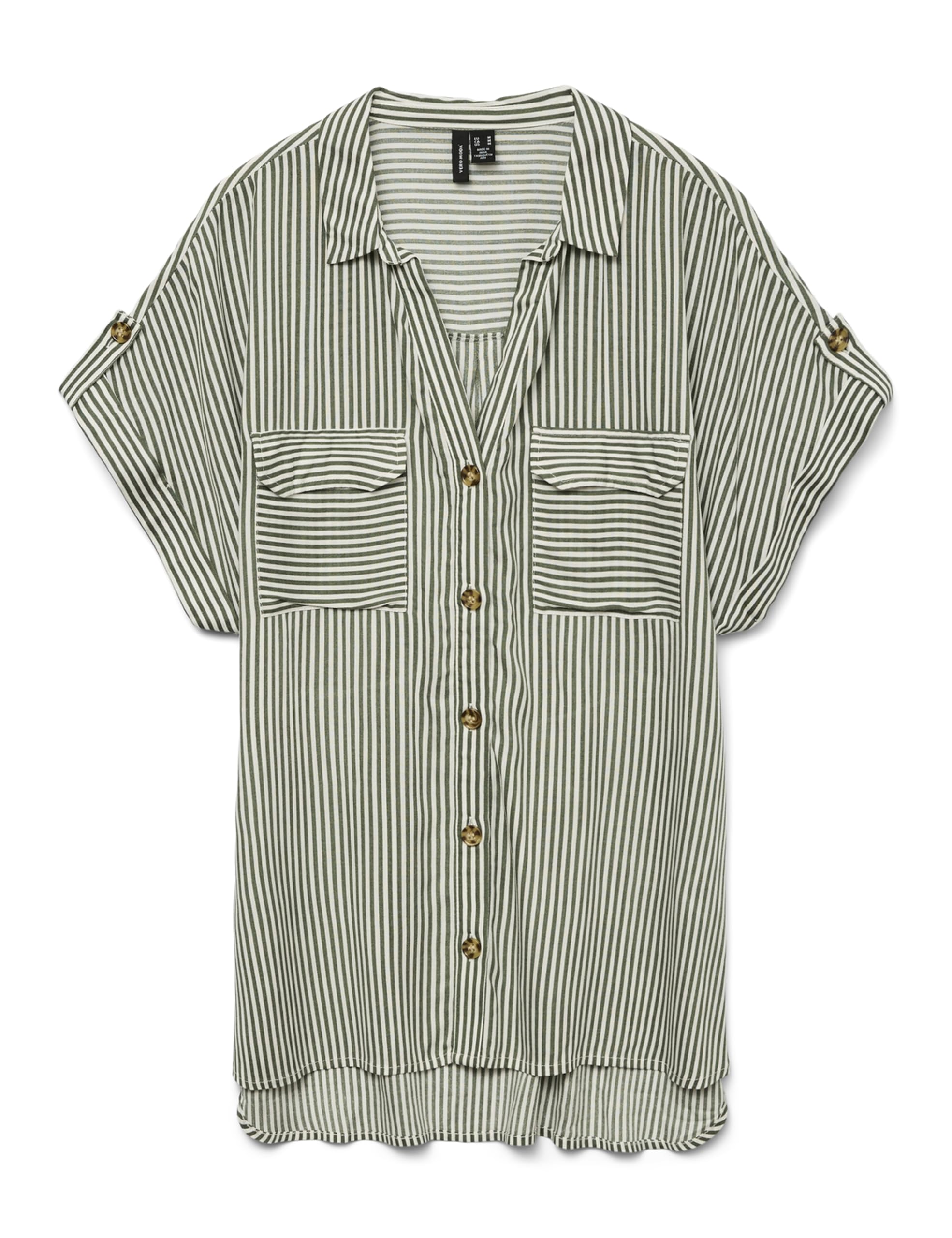 Vmbumpy S/S Shirt WVN Ga Noos, Green, XL