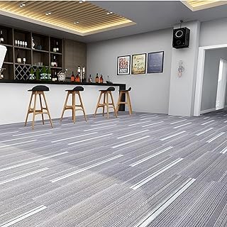 uyoyous タイルカーペット 大判 100×25cm 12枚 ジョイントマット フロアマット 商業カーペット 厚手 防音 滑り止め 床に保護 磨耗に耐え 洗える タイルマット