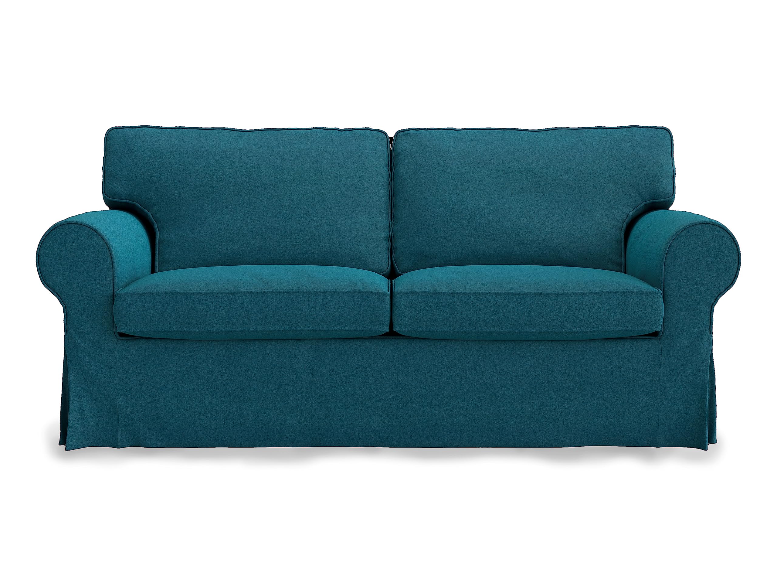 MASTERS OF COVERS Fodera Di Ricambio Per Divano IKEA Ektorp A 2 Posti - Copridivano In Poliestere Petite Mostarda - 179x88x88 Cm - Lavabile