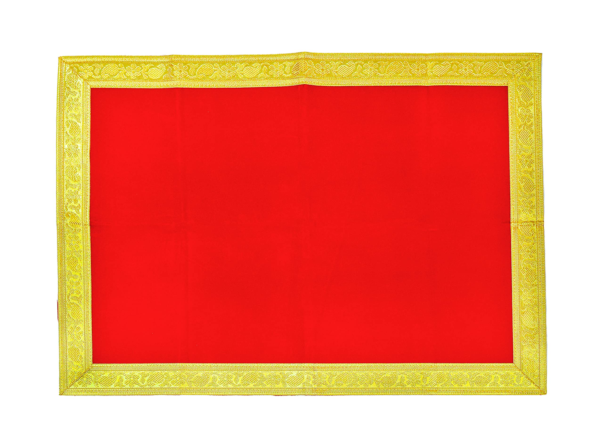 Velvet Puja Mat (Red_16 Inch x20 Inch)-image-22