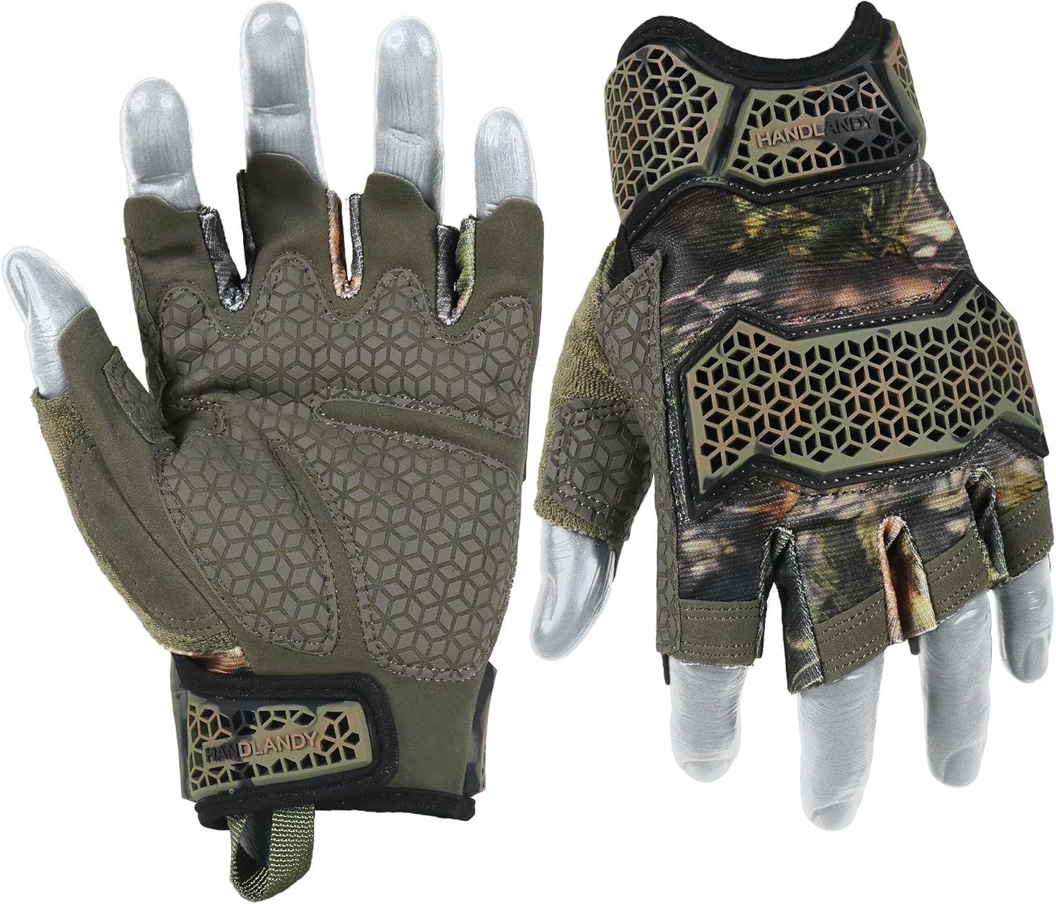HANDLANDY Fingerless Work Gloves for Men, Padded Kuwait Ubuy
