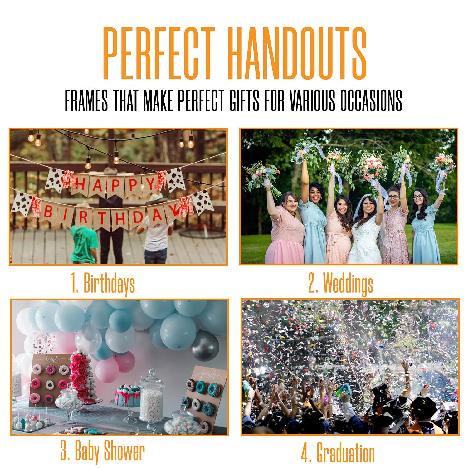 200 Magnetic Photo Booth Frames for 2" X 6" Photo Strips