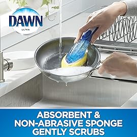 Dawn Ultra 2-Piece Superfabric Sponge Soap Dispensing Dish Wand and Radial Head Kitchen Brush Set