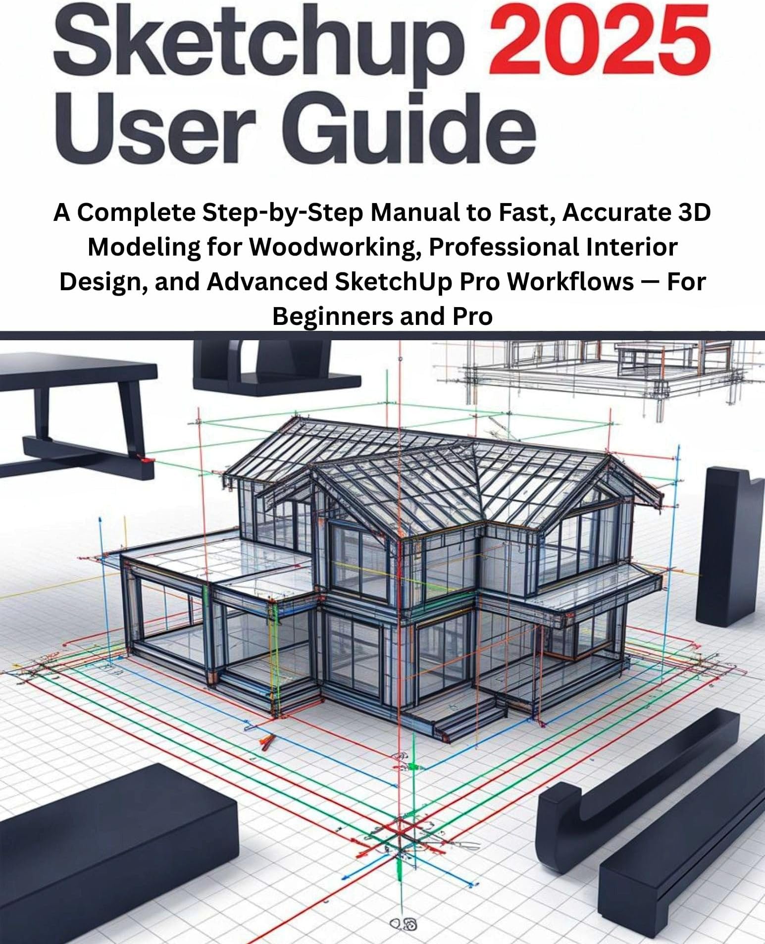 SketchUp 2025 User Guide: A Complete Step-by-Step Manual to Fast, Accurate 3D Modeling for Woodworking, Professional Interior Design, and Advanced SketchUp Pro Workflows — For Beginners and Pro