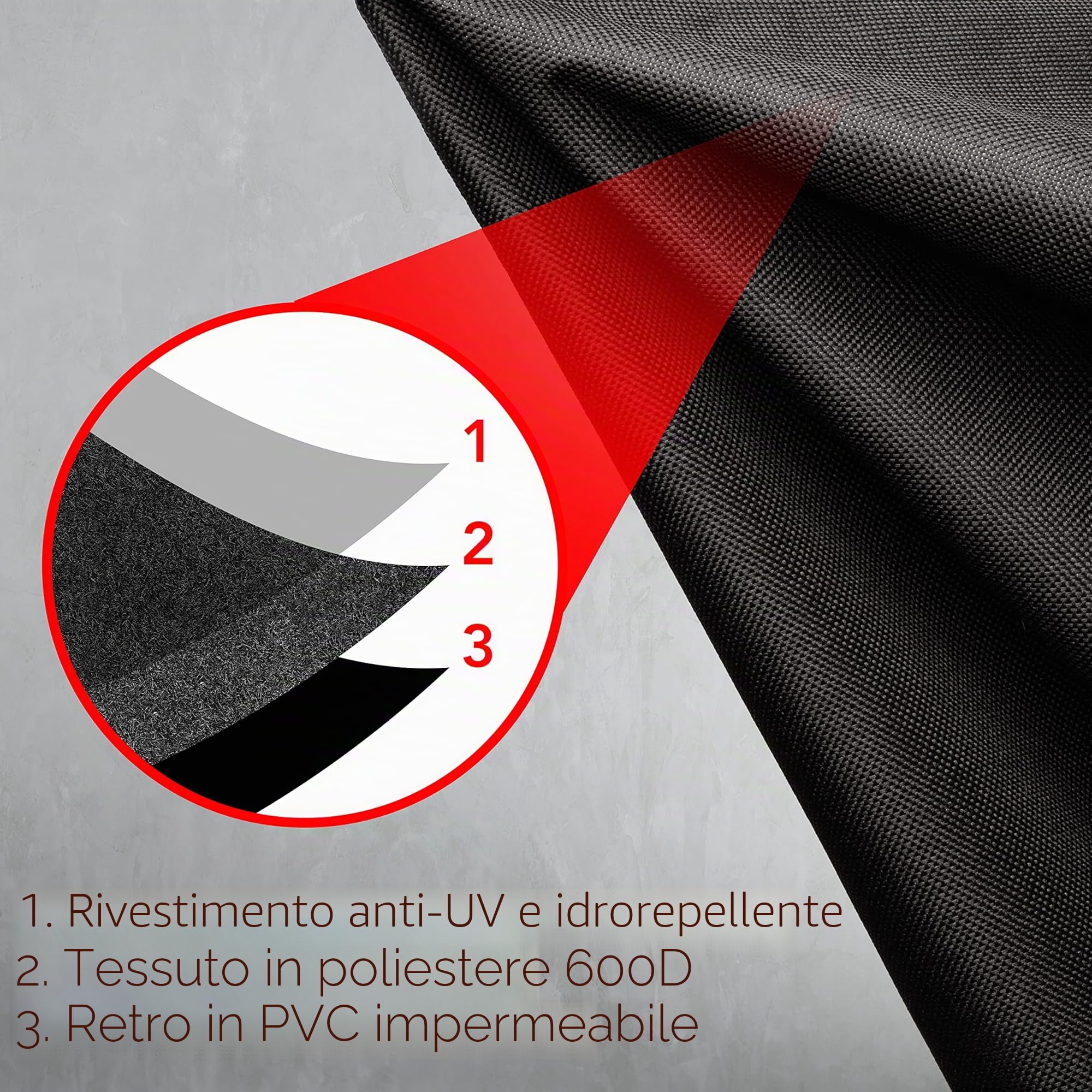 Copertura per barbecue GrillTough Heavy Duty per barbecue da esterno - Impermeabile, resistente alle intemperie, ai raggi UV e allo scolorimento con cinghie regolabili - (147L x 61W x 122H cm)