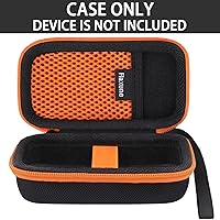 Vista 3 de Funda protectora de transporte para Klein Tools GFCI receptáculo probador de tomas de corriente 120V RT250, funda negra + cremallera naranja