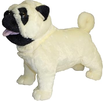 Adore 12 Misfit the Pug Dog Plush Stuffed Animal Toy with Farting Sound