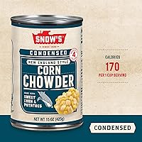 Vista 2 de Snow's Condensed Corn Chowder, 15 oz Can - Creamy and Comforting Chowder with Corn, Spices and Hearty Potatoes