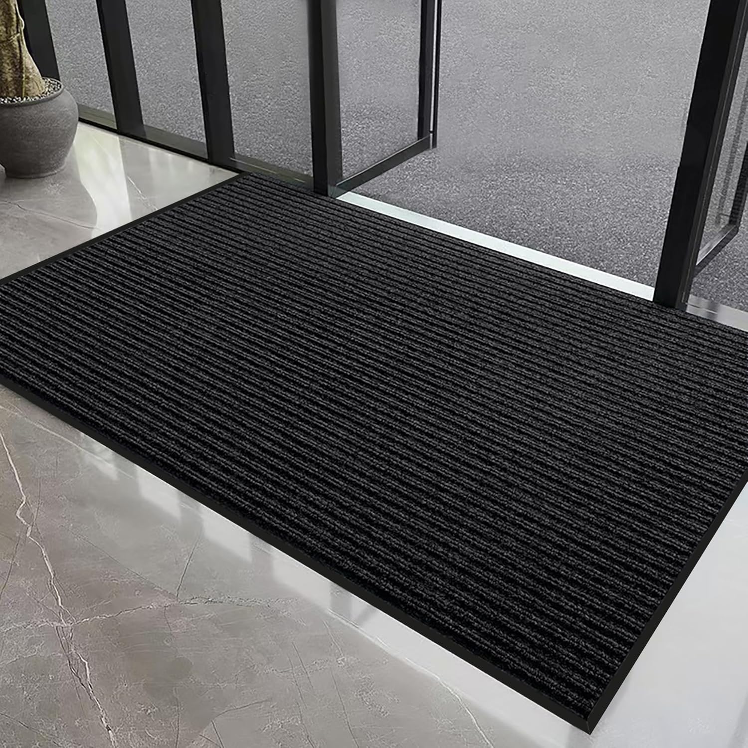 sunnyuup Commercial Door Mats 60" x 36" Heavy Duty Indoor Outdoor Doormat Front Door Mat Outside Entrance Rubber Backing Low Profile Welcome Floor Mats for Entry, Patio,Garage, Easy Clean
