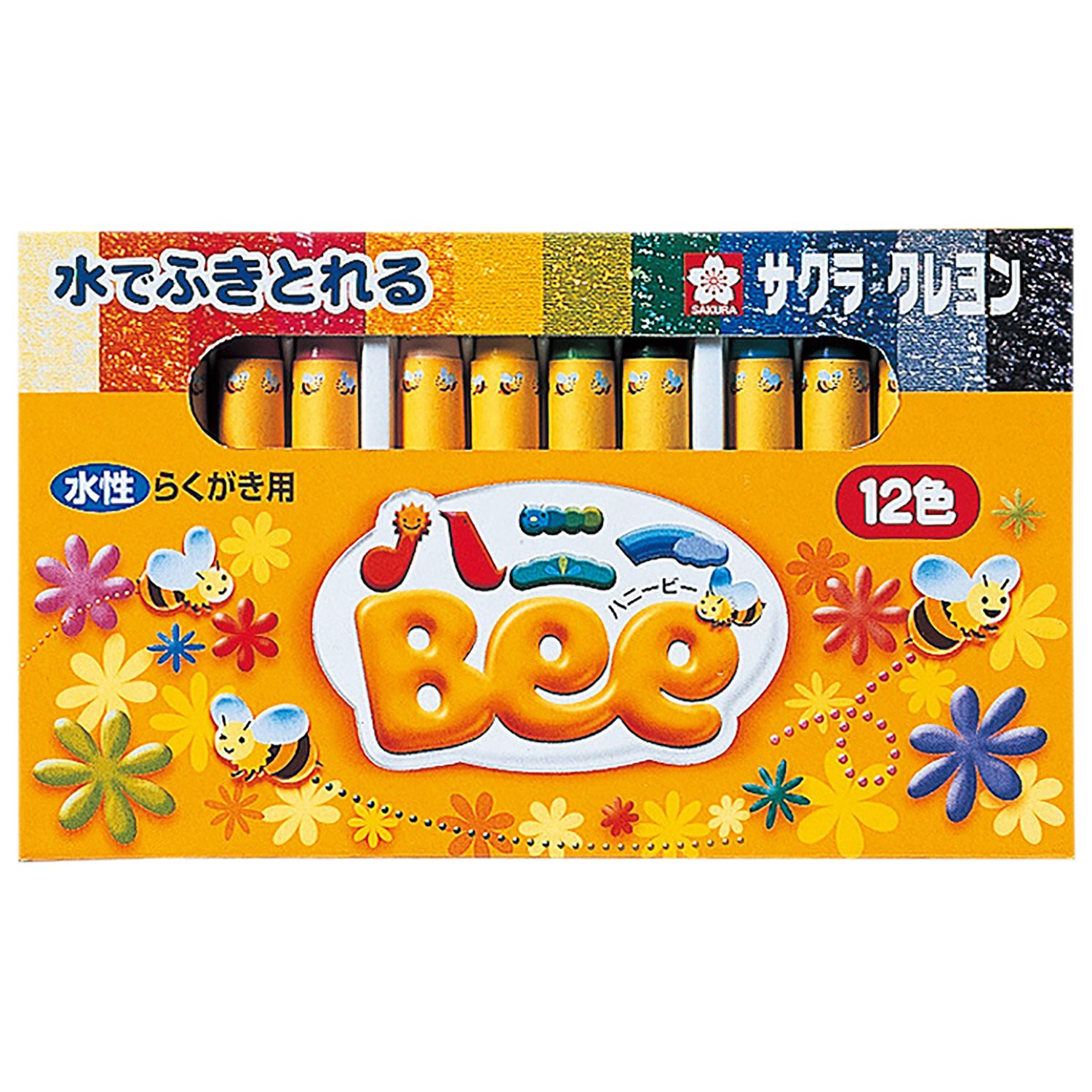 Amazon.co.jp: サクラクレパス 水性クレヨン ハニーBee 12色