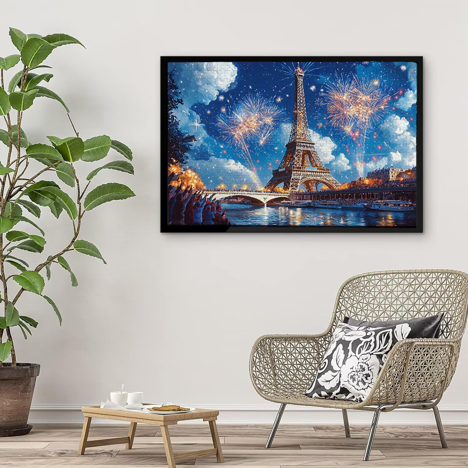 Puzzle in Legno per Adulti 3000 Pezzi | Torre Eiffel| Giocattoli Educativi | Puzzle Adulti E Famiglie Decor | Dimensione Di 122x80cm | Regalo Adultis | Regali Natale (Formato: 48.8x32in) o-3