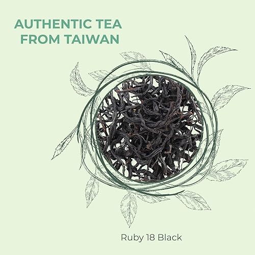 Miniatura 2 de Clouty Space, Auténtico té negro de Taiwán, Farm Direct, refrescante, rubí 18, rubí de la isla, hoja suelta, tubo de papel de 1.41 onzas