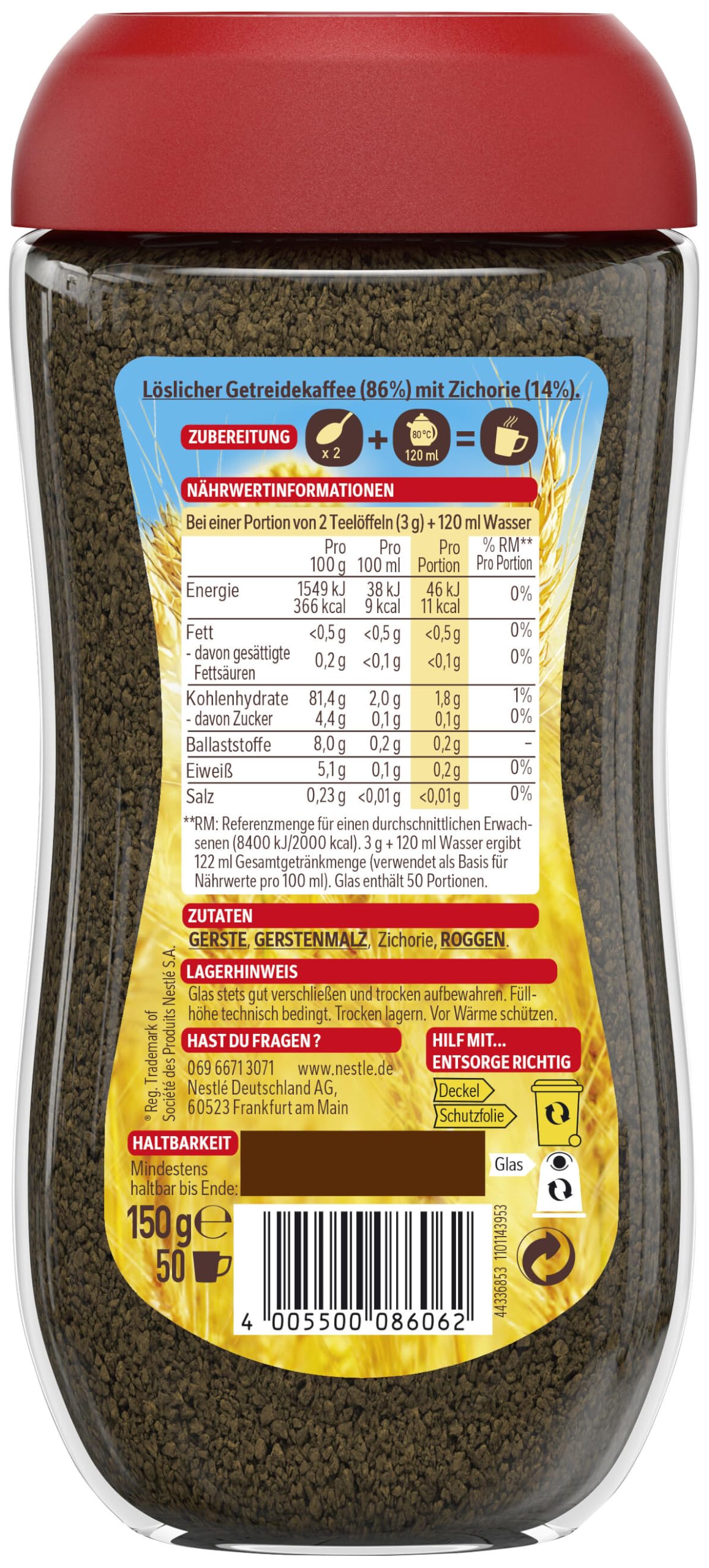 Nestlé CARO Landkaffee Extra kräftig, 6er Pack (6x150g)
